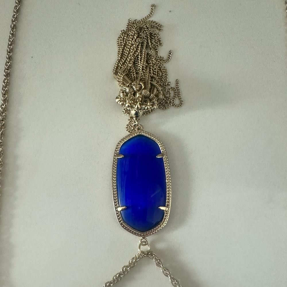 Kendra Scott Kendra Scott Rayne Cobalt Blue Cat’s Eye Gold Necklace Size ONE SIZE - 5 Thumbnail