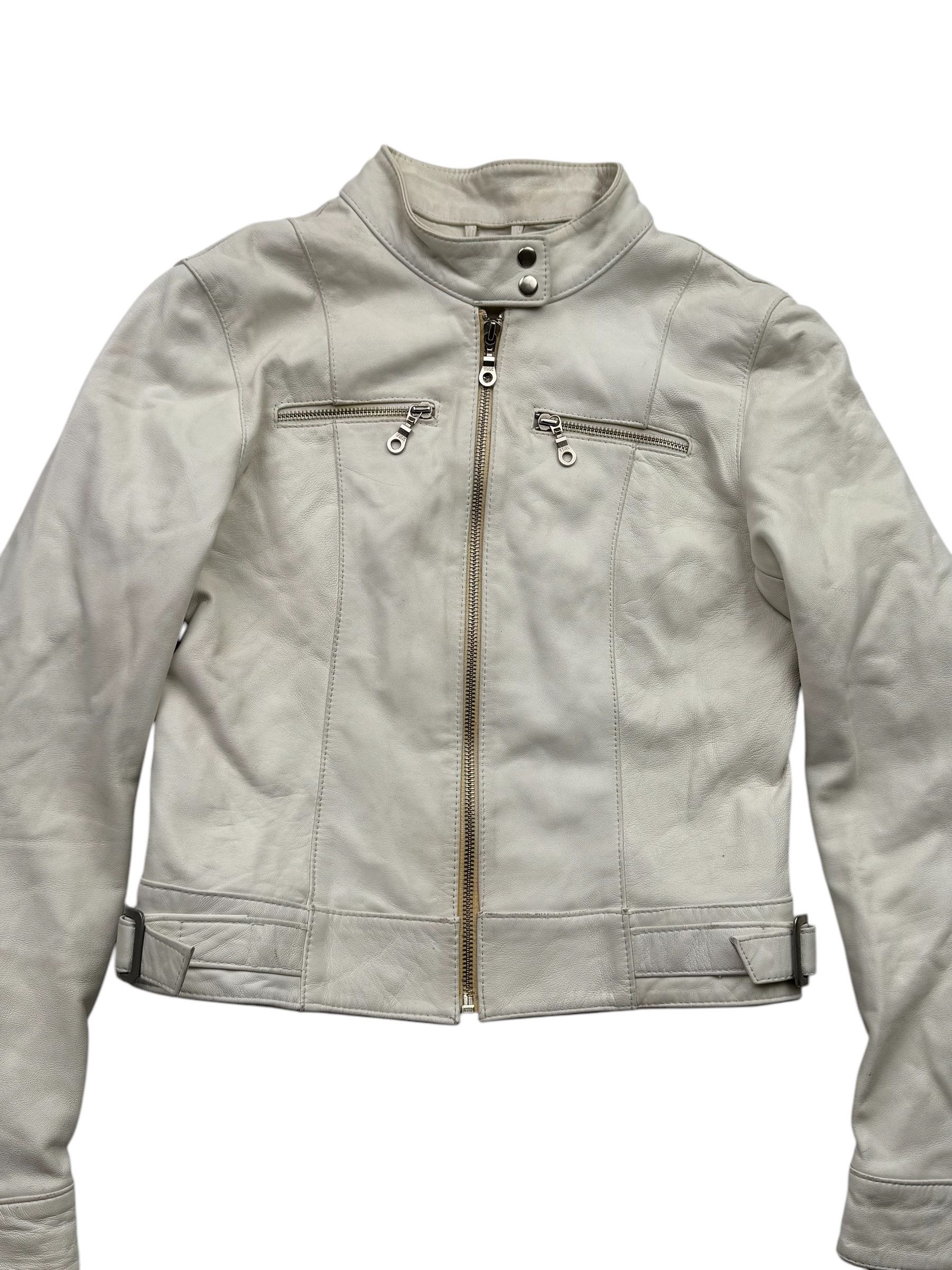Vintage Vintage Cropped Leather Jacket W141(D10) Size S / US 4 / IT 40 - 2 Thumbnail