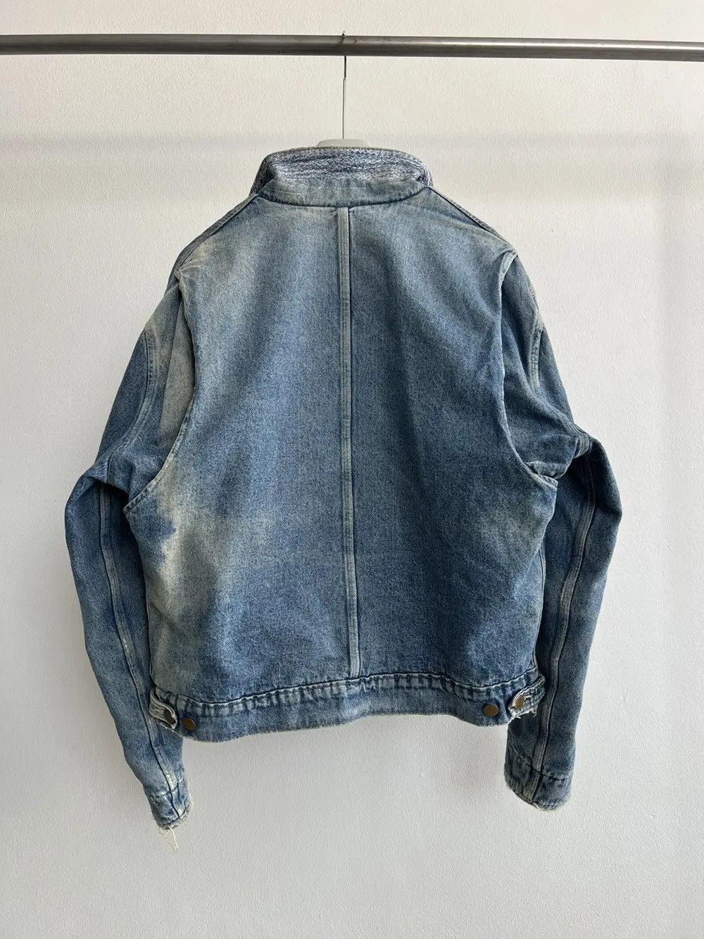 Vintage Thrashed 70s Denim Jacket Distressed ERD Grunge Size US M / EU 48-50 / 2 - 7 Thumbnail