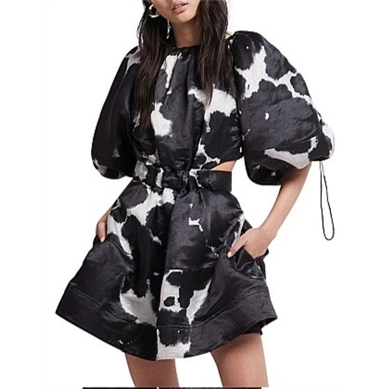 Aje AJE Oxidised Puff-sleeved Cutout Mini Dress navy size US 2 Size XS / US 0-2 / IT 36-38 - 16 Thumbnail