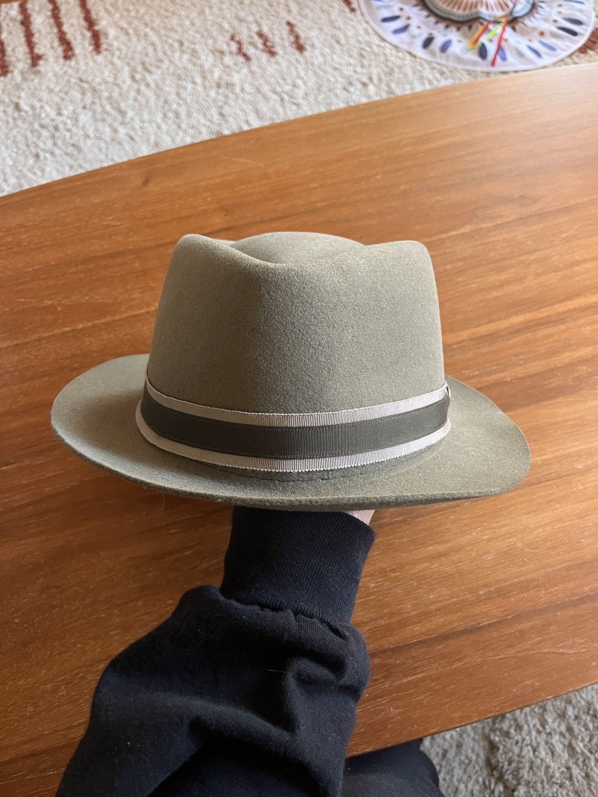Goorin Bros. Wool Felt Goorin Bros Brothers Fedora Hat Green XXL 7 7/8 Size ONE SIZE - 2 Thumbnail