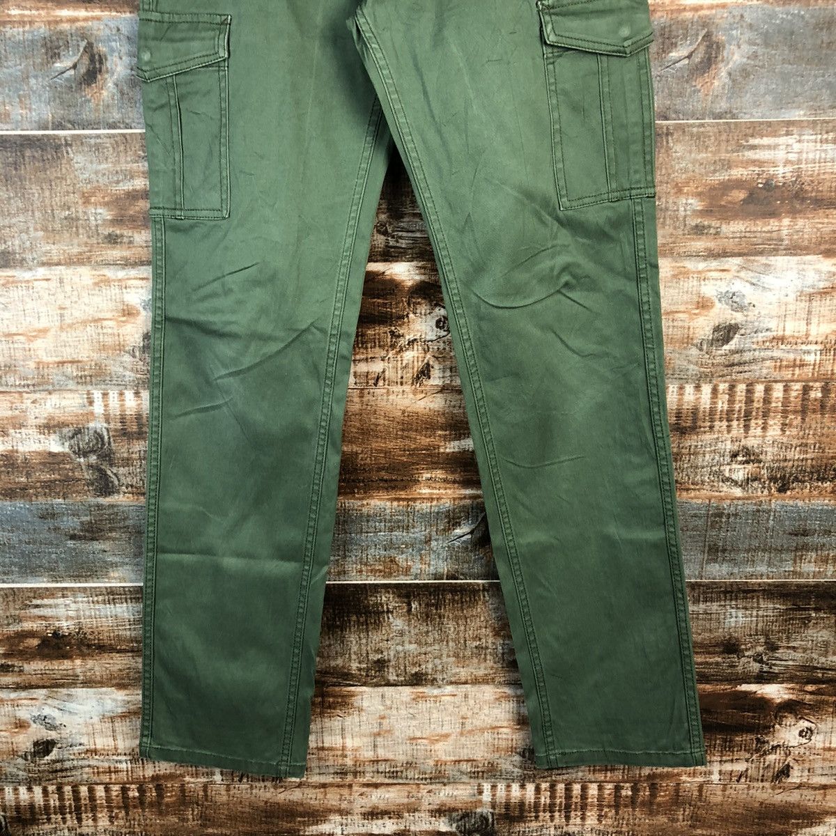 Japanese Brand DL Shuca Green Cargo Multipocket Pants #C648 Size US 27 - 6 Thumbnail
