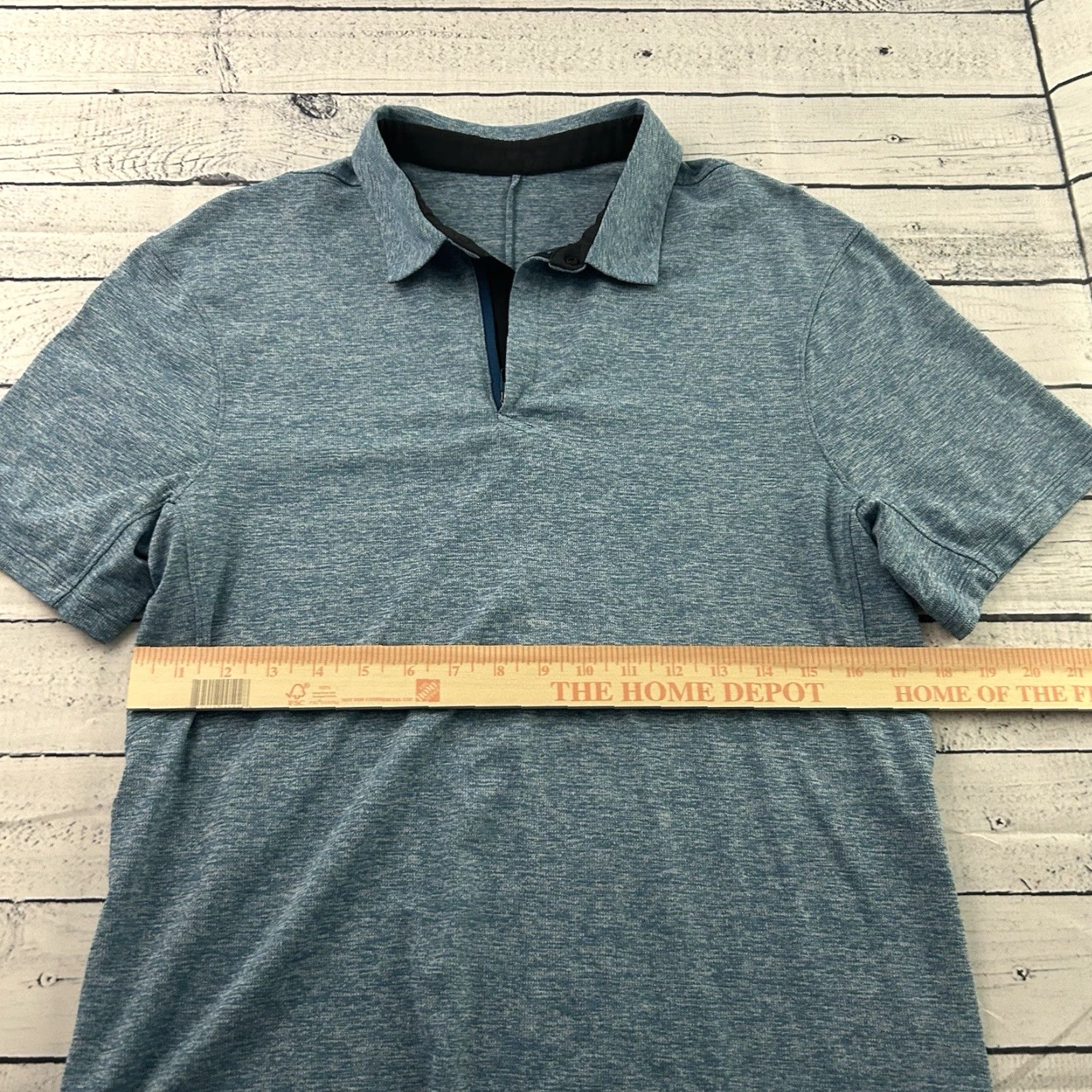 Lululemon Lululemon Short Sleeve Zip Golf Polo Shirt Men's M Blue Shirt Size US M / EU 48-50 / 2 - 4 Thumbnail
