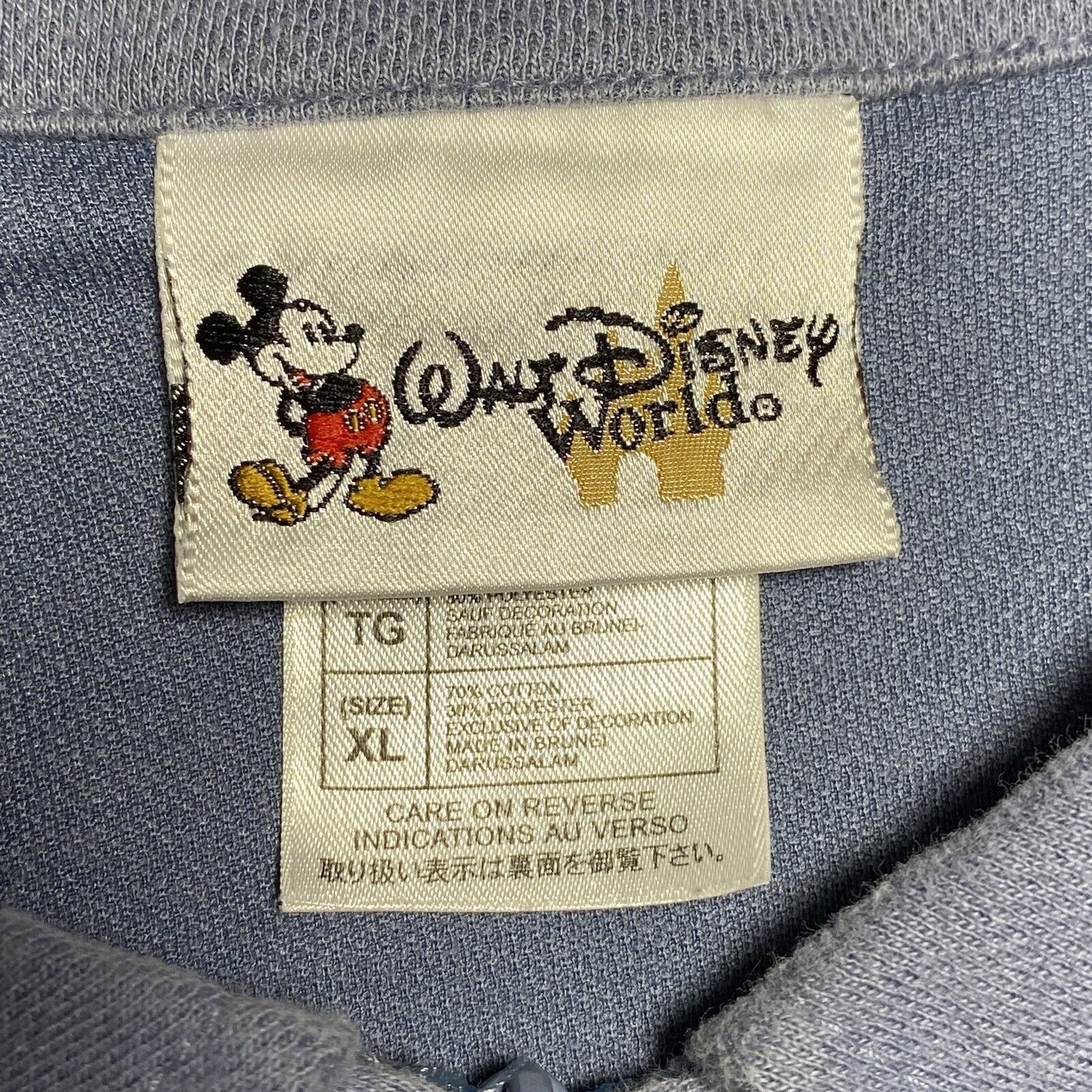Disney Vintage Walt Disney World 1/4 Zip Polo Shirt Mickey Mouse Size US XL / EU 56 / 4 - 3 Thumbnail