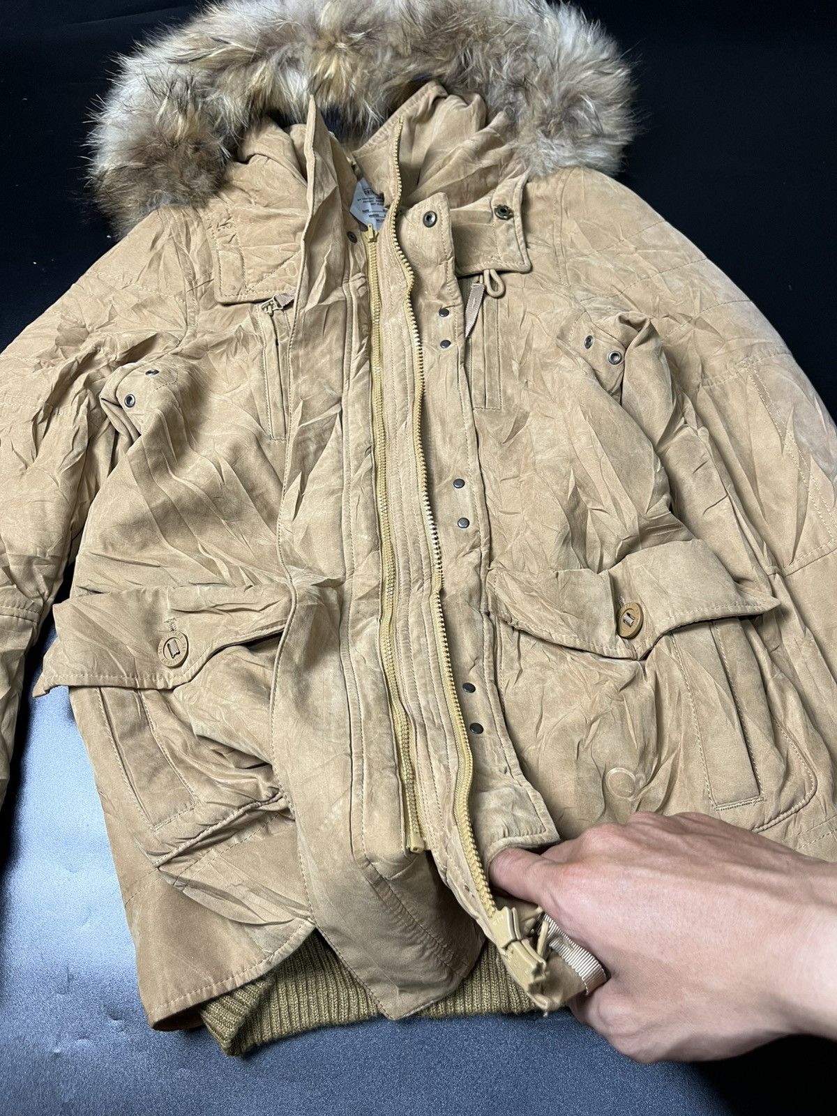If Six Was Nine × Japanese Brand × Tornado Mart JAPANESE SLY FUR JACKET DOUBLE ZIPPER CRAZY FUR Size US M / EU 48-50 / 2 - 12 Thumbnail