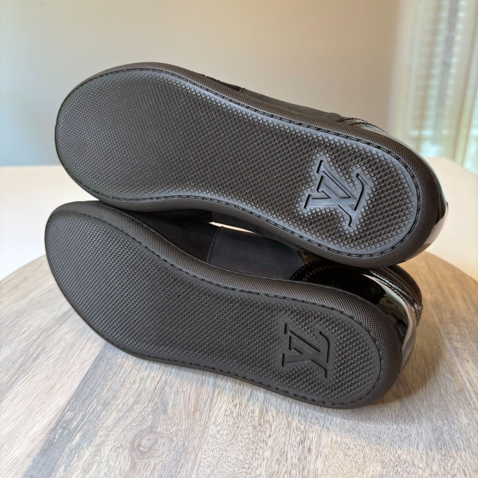 Louis Vuitton Louis Vuitton Black Monogram High Top Sneakers Size 7.5 Size US 7.5 / IT 37.5 - 13 Thumbnail