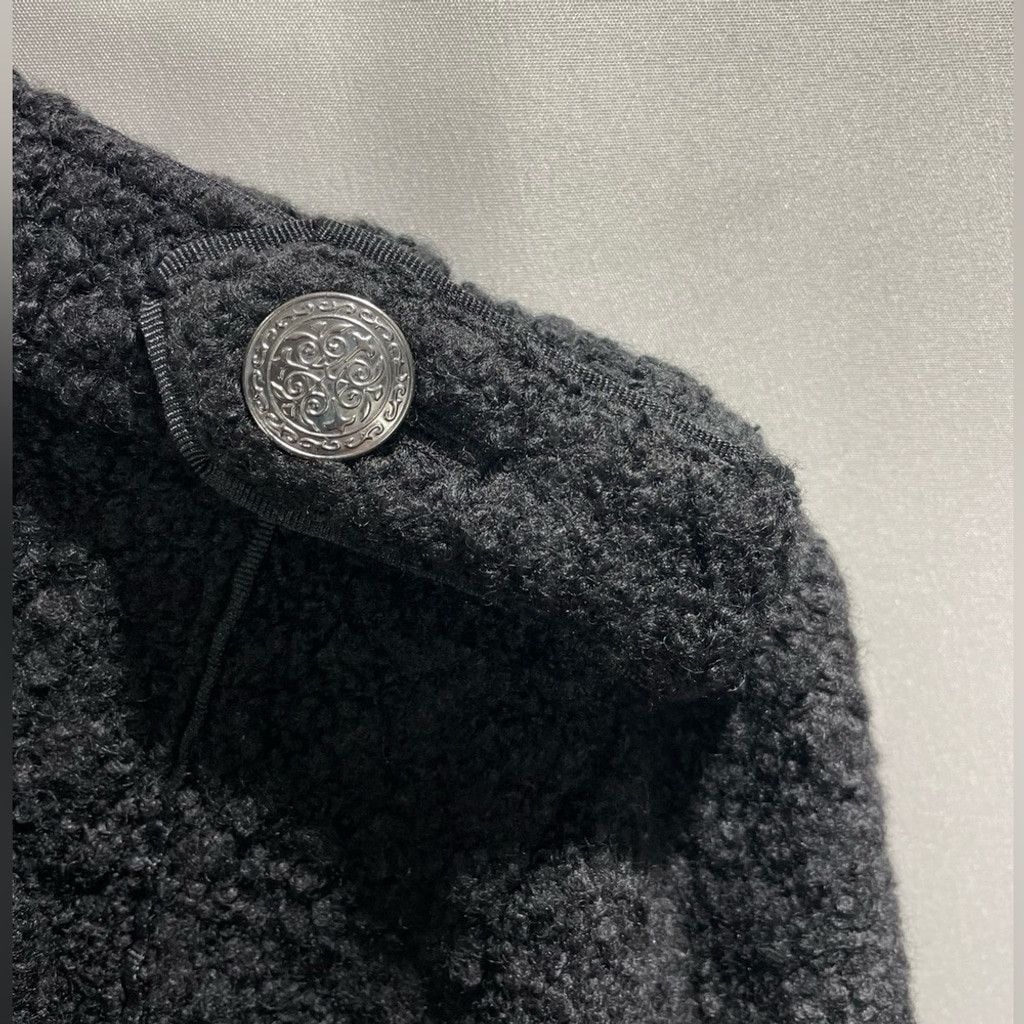 Other Nizan Black Boucle Wool Blend Napoleon Coat Size XL Size XL / US 12-14 / IT 48-50 - 8 Thumbnail