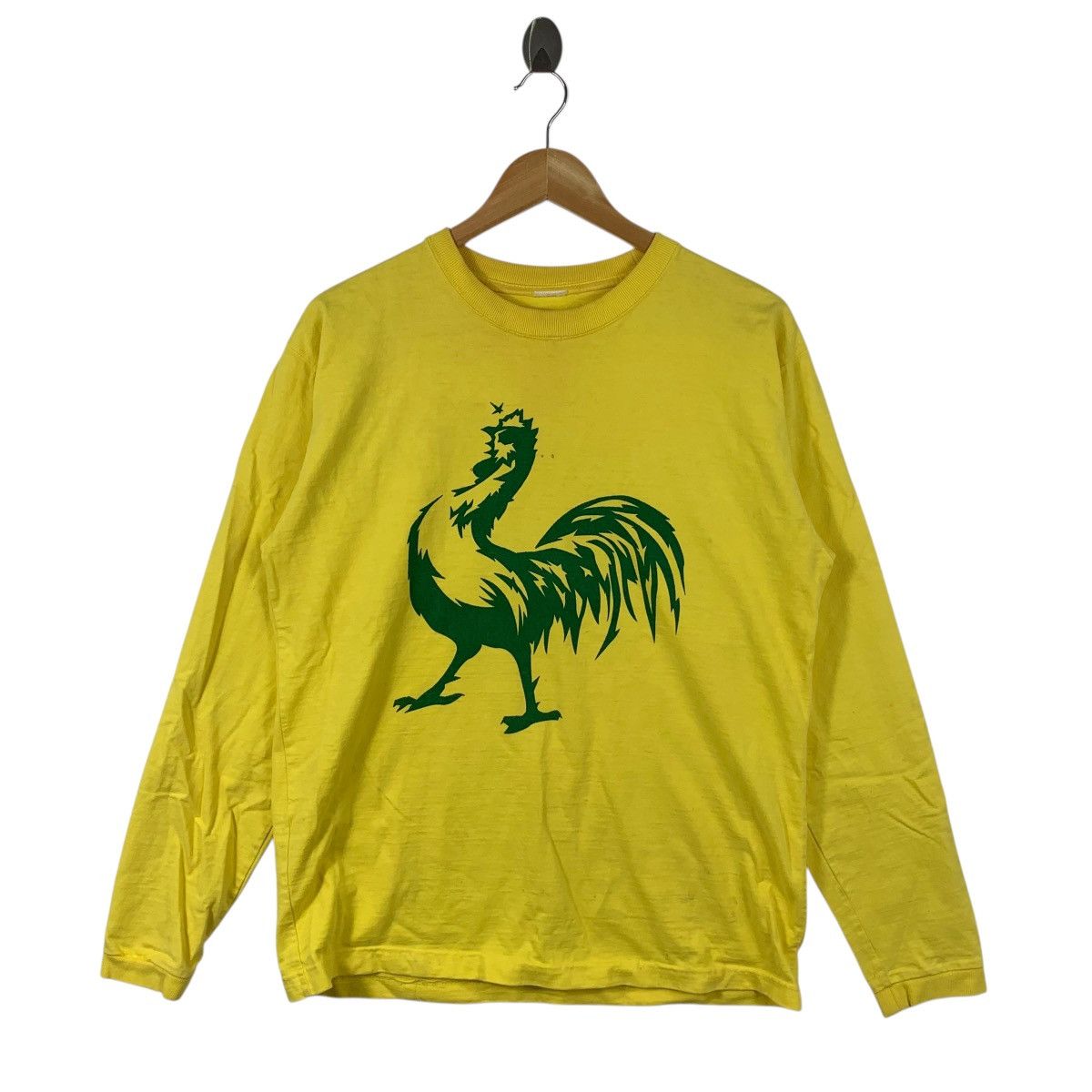 Vintage Vintage ROOSTER COCK CHICKEN Paiting Yellow Sweatshirt Size M / US 6-8 / IT 42-44 - 4 Thumbnail