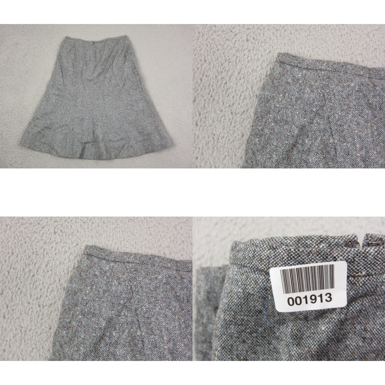Ann Taylor VINTAGE Ann Taylor Skirt Women Short A-Line Gray Wool 2 90s 80s Casual Business Women Size 26" / US 2 / IT 38 - 9 Thumbnail
