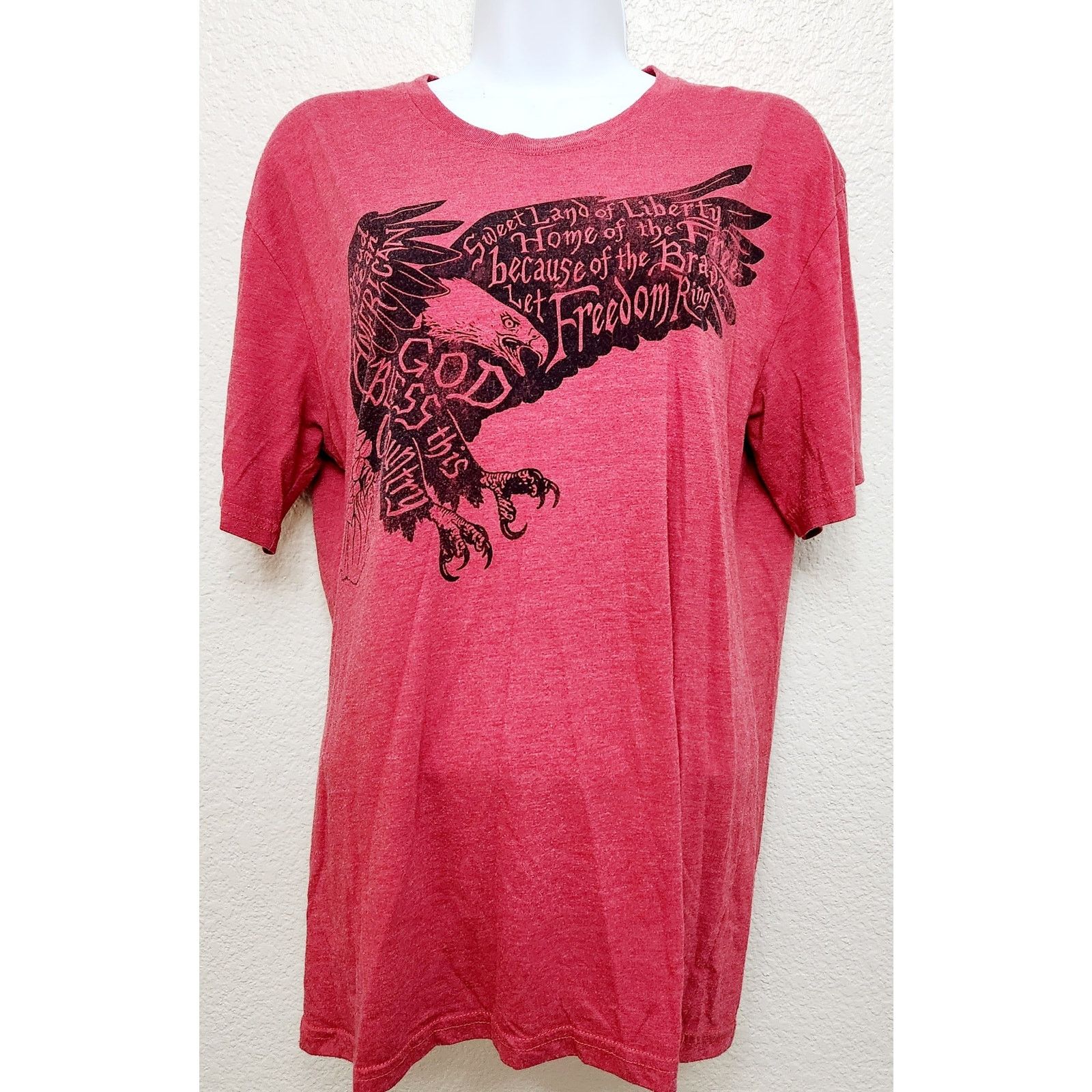 Other Galt Red Black Eagle God Bless Country Graphic T Shirt M Size US M / EU 48-50 / 2 - 1 Thumbnail