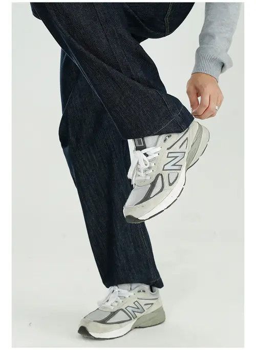 Other Black detailed all-match loose drape straight jeans Size US 32 / EU 48 - 6 Thumbnail