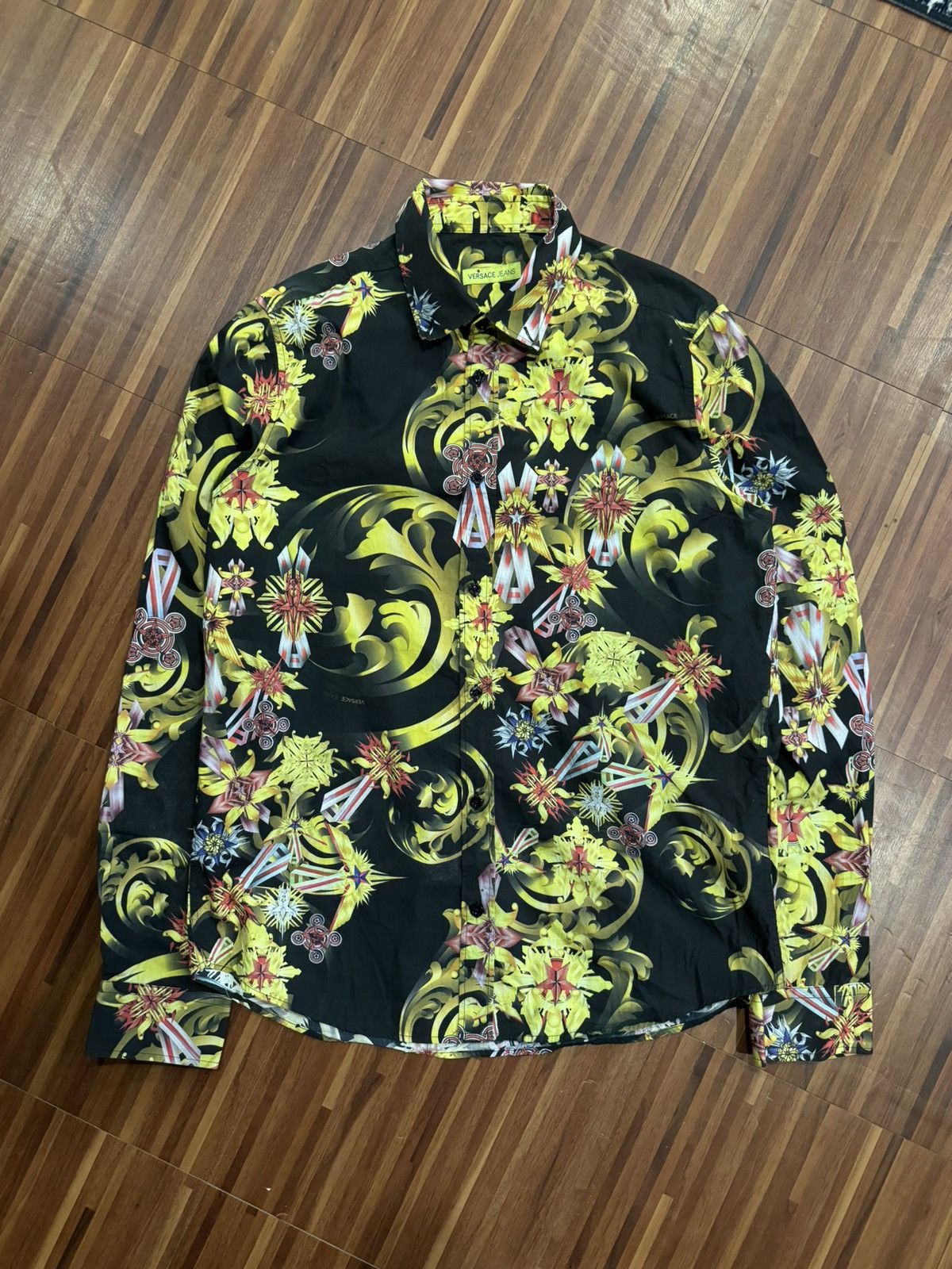Versace Jeans Couture Versace | Printed Polo Size US M / EU 48-50 / 2 - 1 Thumbnail