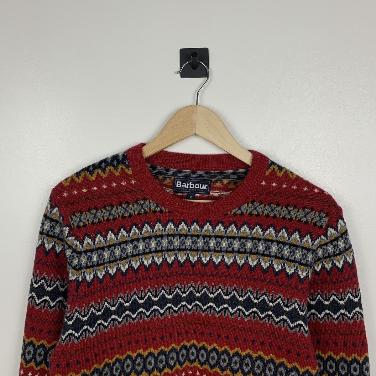 Barbour Barbour Fair Isle Winter Wool Sweater Size S Size US S / EU 44-46 / 1 - 2 Thumbnail