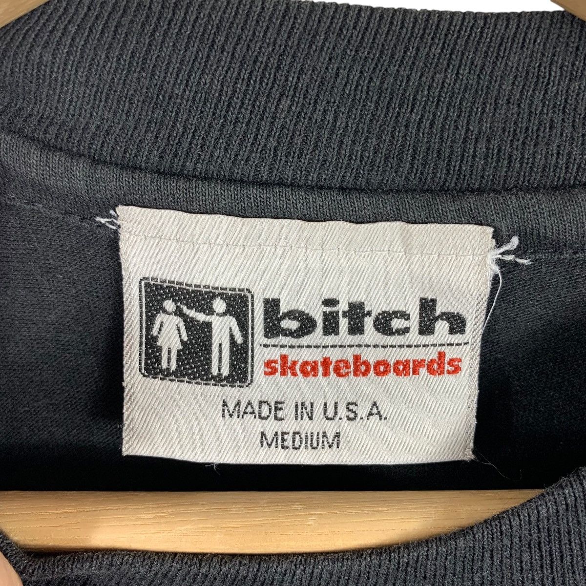 Vintage Vintage 90s BITCH SKATEBOARD glitch logo design black tee Size US M / EU 48-50 / 2 - 3 Thumbnail