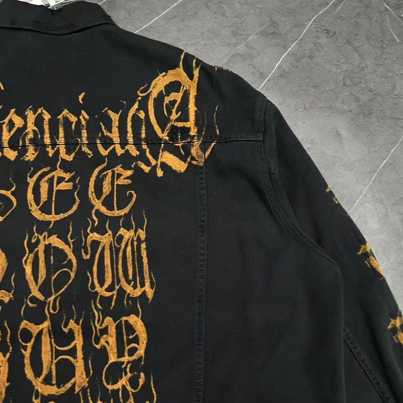 Balenciaga Balenciaga Devanagari Mud-Dyed Denim Jacket Size US S / EU 44-46 / 1 - 2 Thumbnail