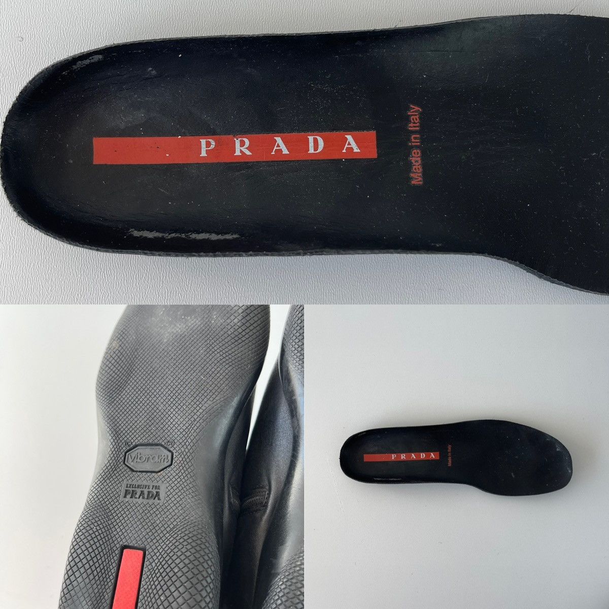 Prada Prada Sport 1999 Red Tab Side Zip Leather Vintage Boots Blac Size US 7.5 / IT 37.5 - 10 Thumbnail