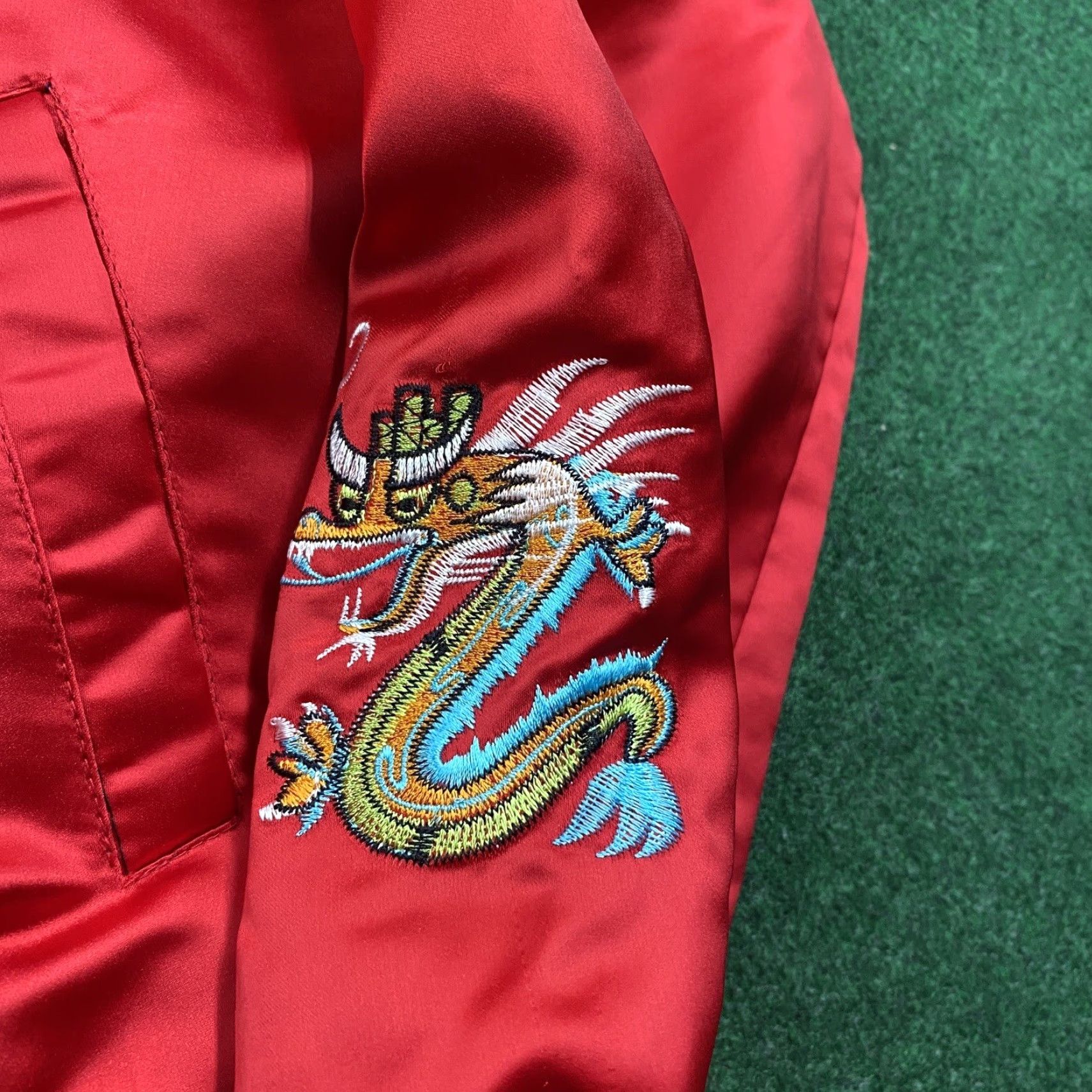 Vintage VINTAGE Korea Jacket Mens S Red 80S Military Full Zip Souvenir Embroidered Coat Jacket Size US S / EU 44-46 / 1 - 4 Thumbnail