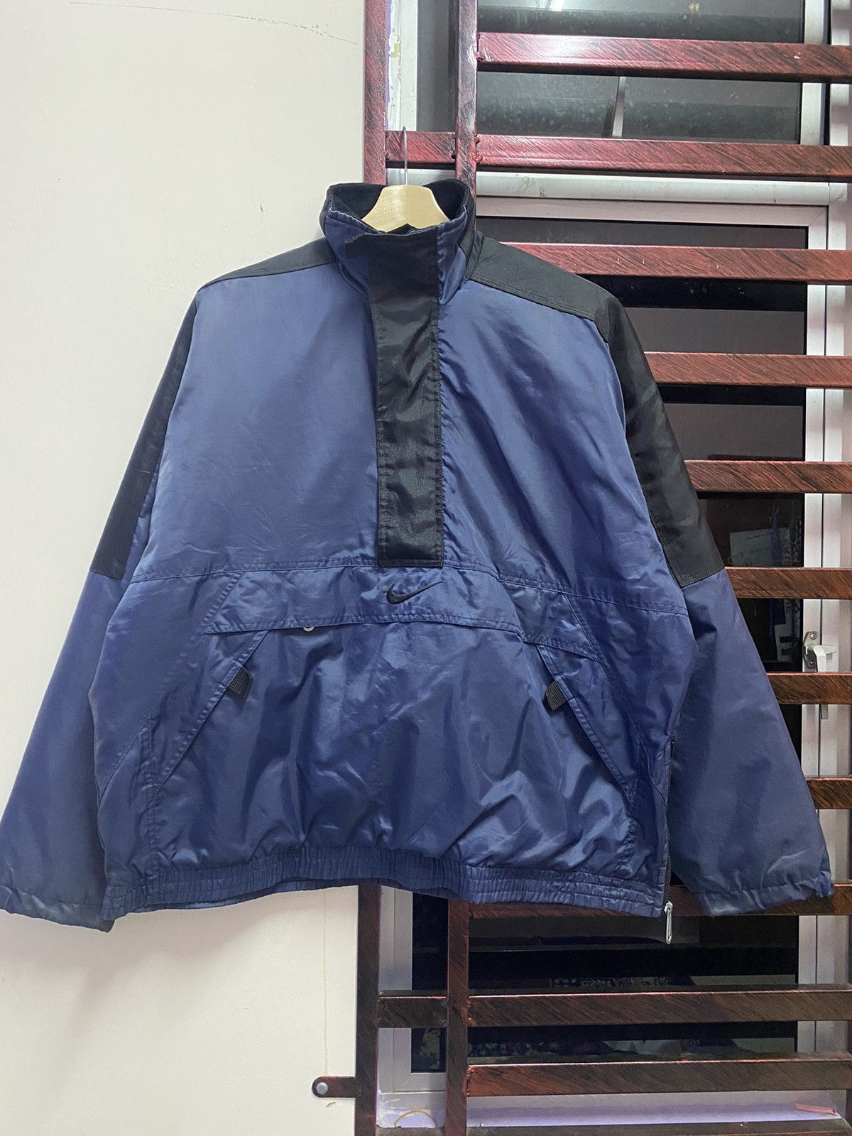 Vintage Vintage 90s Nike Half Zip Up Bomber Jacket Size US L / EU 52-54 / 3 - 4 Thumbnail
