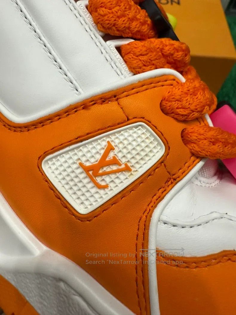 Louis Vuitton Louis Vuitton Trainer Maxi White Orange Fat Ding shoes Size US 8.5 / EU 41-42 - 3 Thumbnail