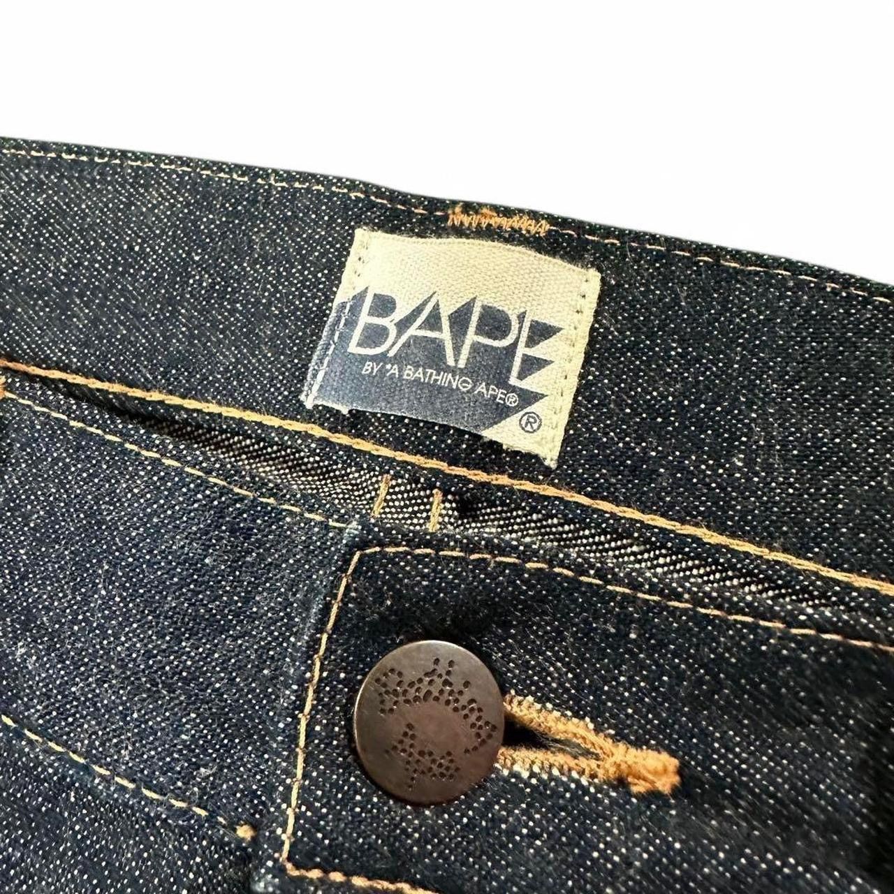 Bape × Nigo Bape Dark Wash Baby Milo Denim Jeans Size US 37 - 4 Thumbnail