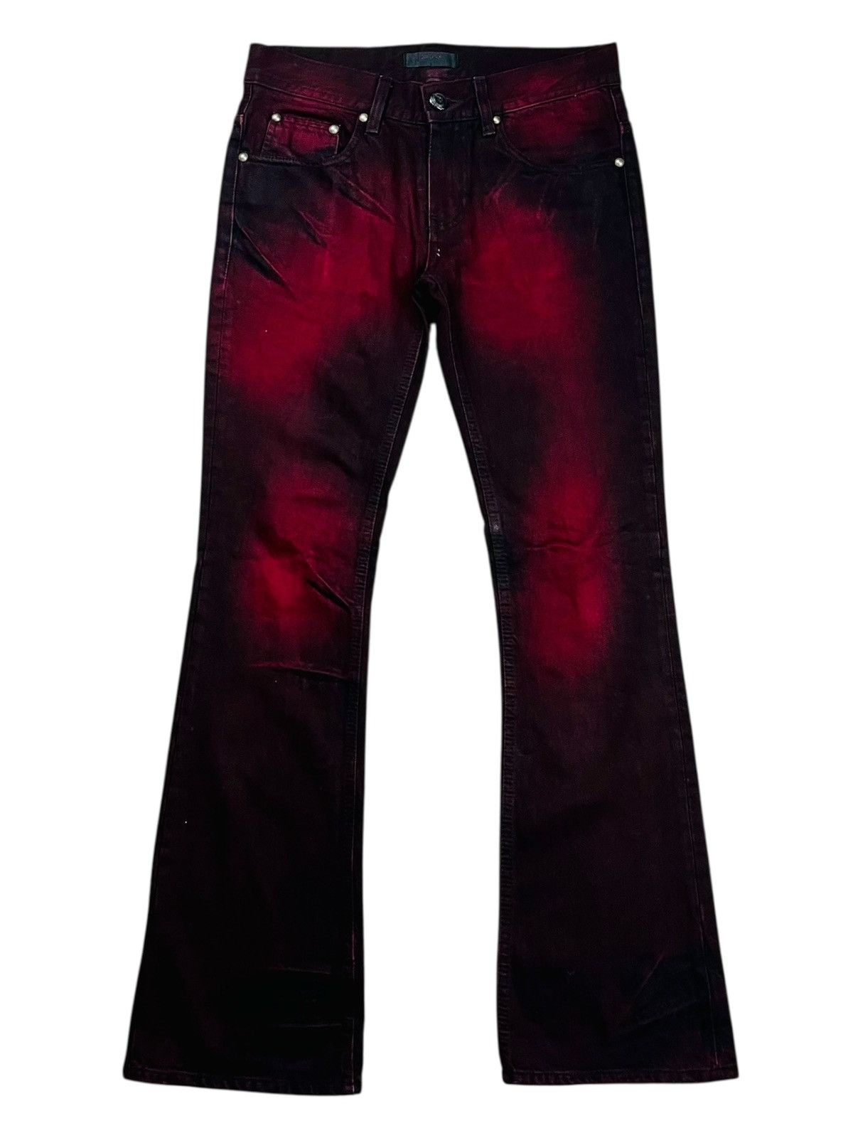 2000s Midas - Red Blood Flared Denim