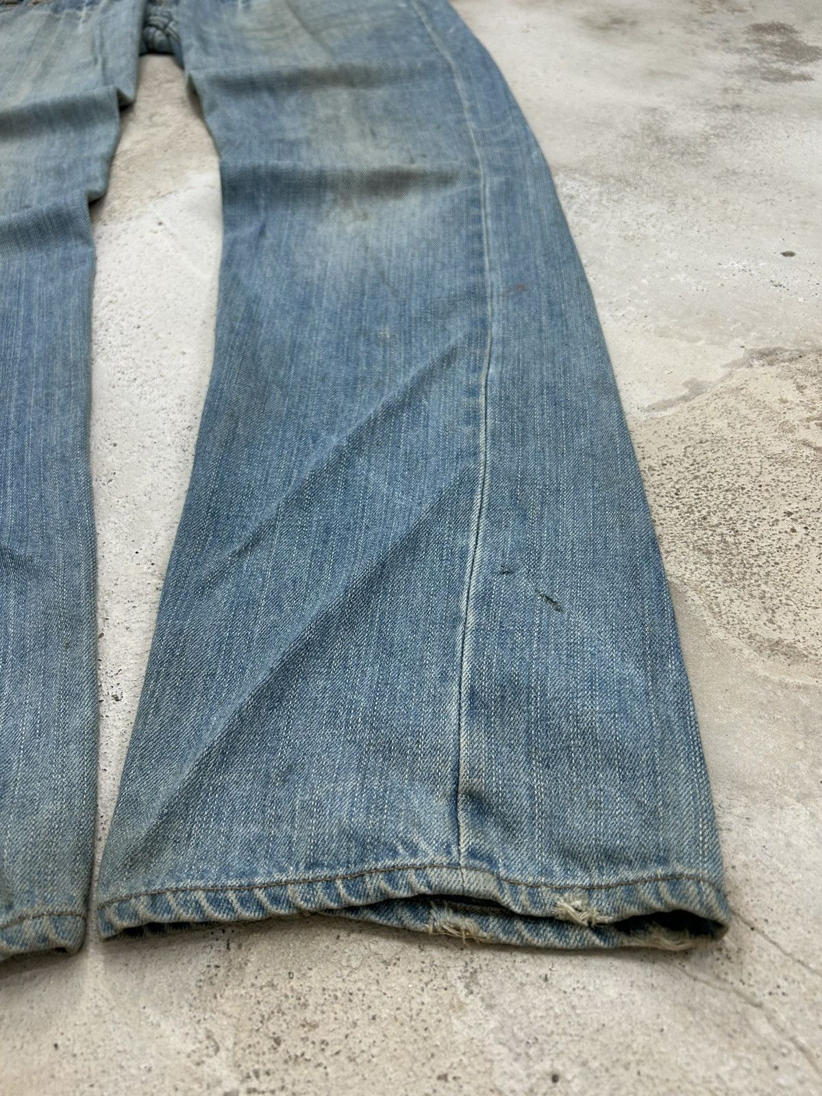 If Six Was Nine Vintage Dominate Double Waist Belt Loop Light Dirty Washed Size US 33 - 5 Thumbnail