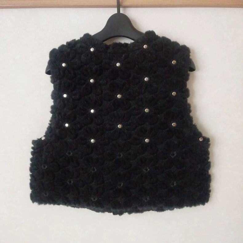 Comme des Garcons Comme des Garcons Black vintage flower design vest top Size S / US 4 / IT 40 - 1 Thumbnail