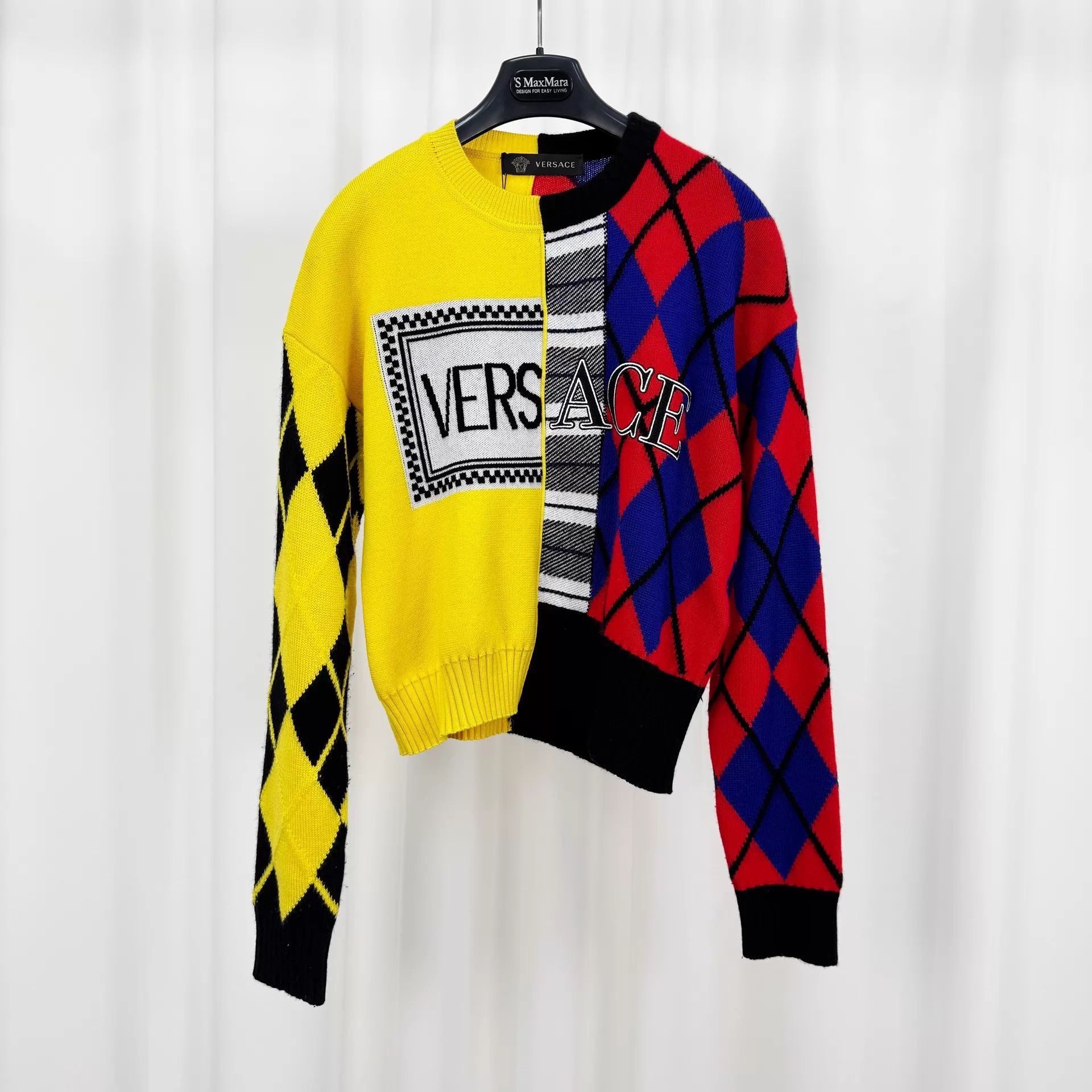 Versace Versace colorblock letter logo sweater 40 99 new Size S / US 4 / IT 40 - 1 Thumbnail
