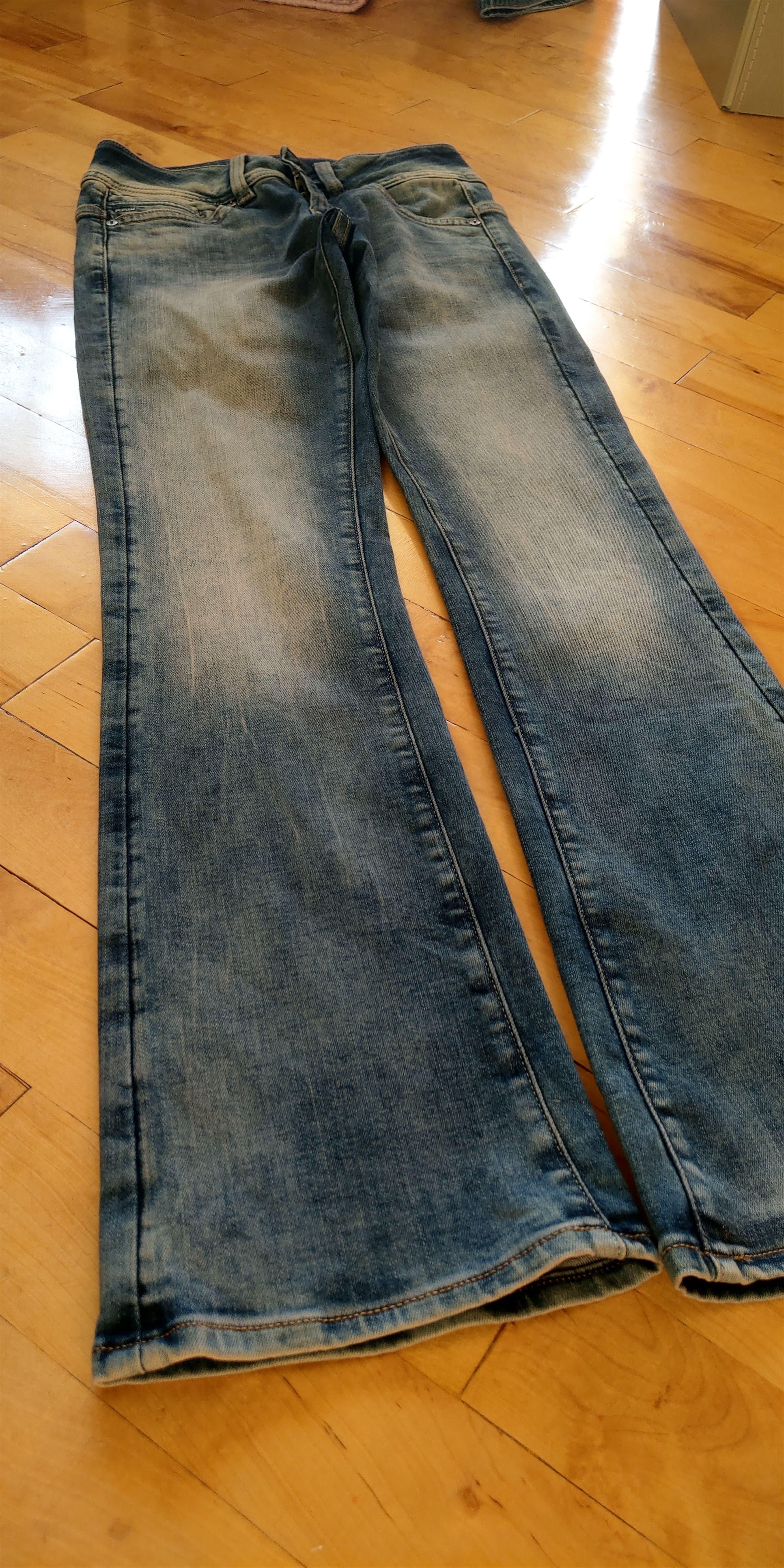 G-Star Flared Bootcut Skinny Stacked Pants Bell Bottom Denim 27 Size US 27 - 4 Thumbnail