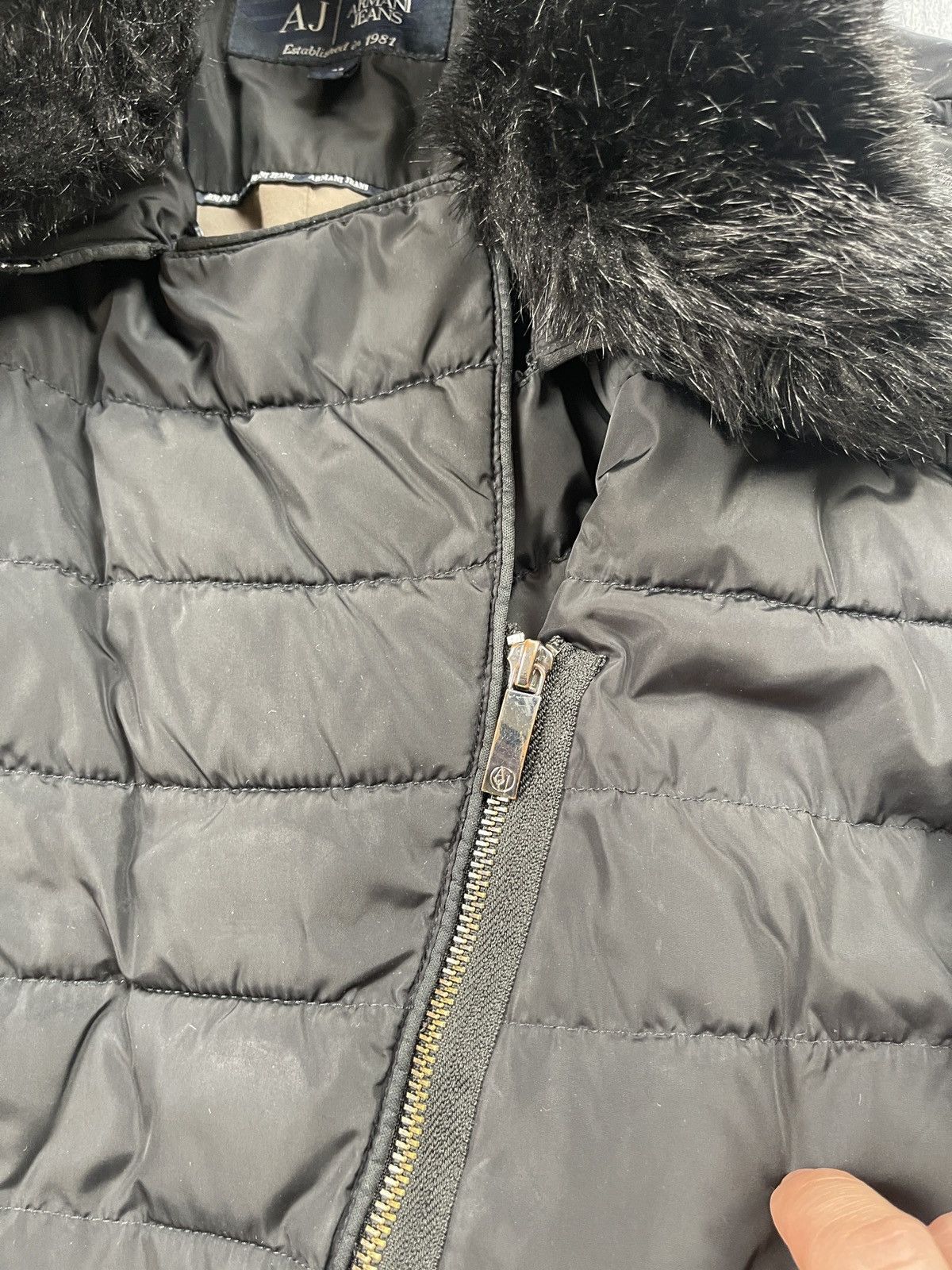 Armani × Japanese Brand × Vintage Armani Jeans Suede Fur Faux Jacket Size XL / US 12-14 / IT 48-50 - 5 Thumbnail