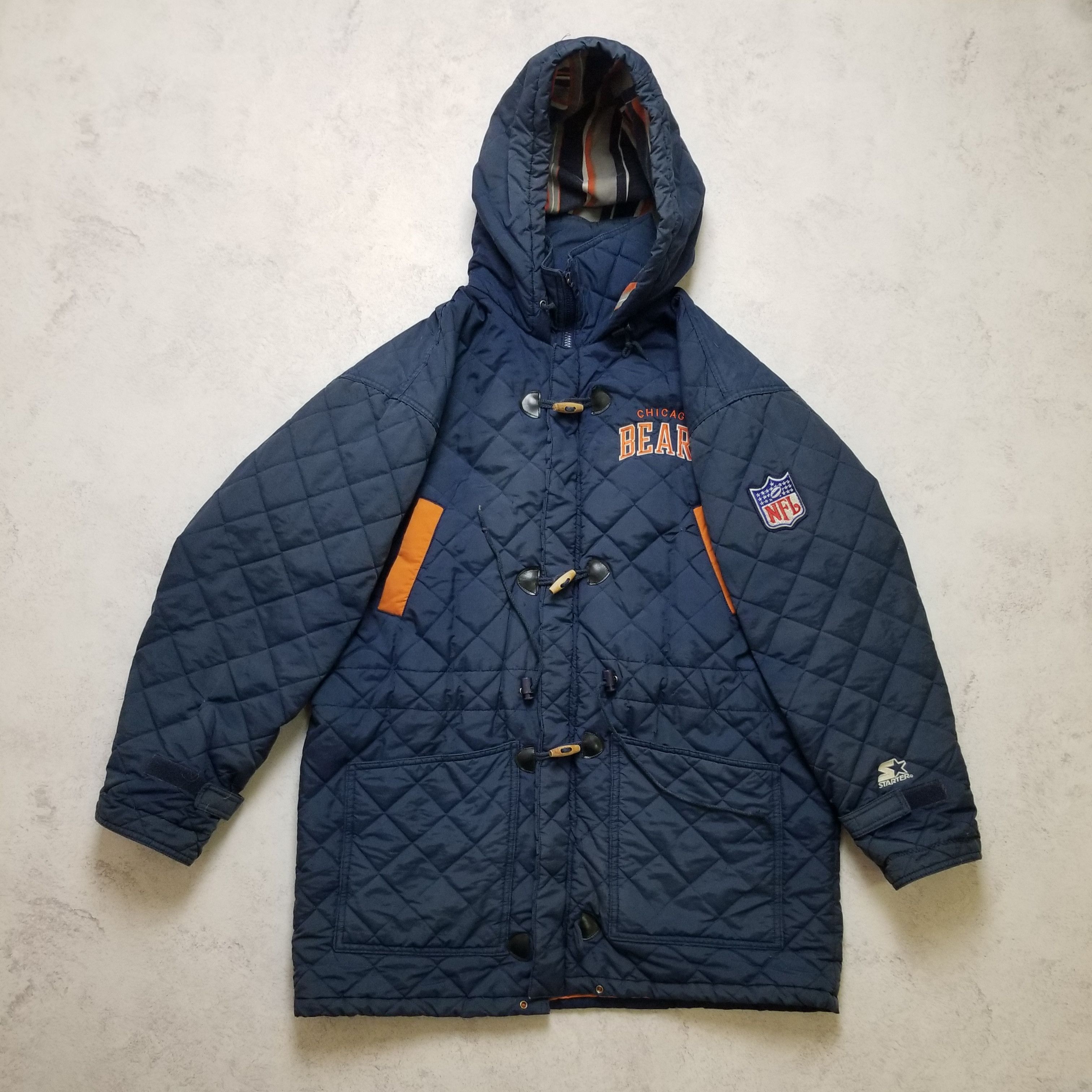 Starter Vintage Starter NFL Chicago Bears Parka Long Jacket Defects Size US L / EU 52-54 / 3 - 3 Thumbnail
