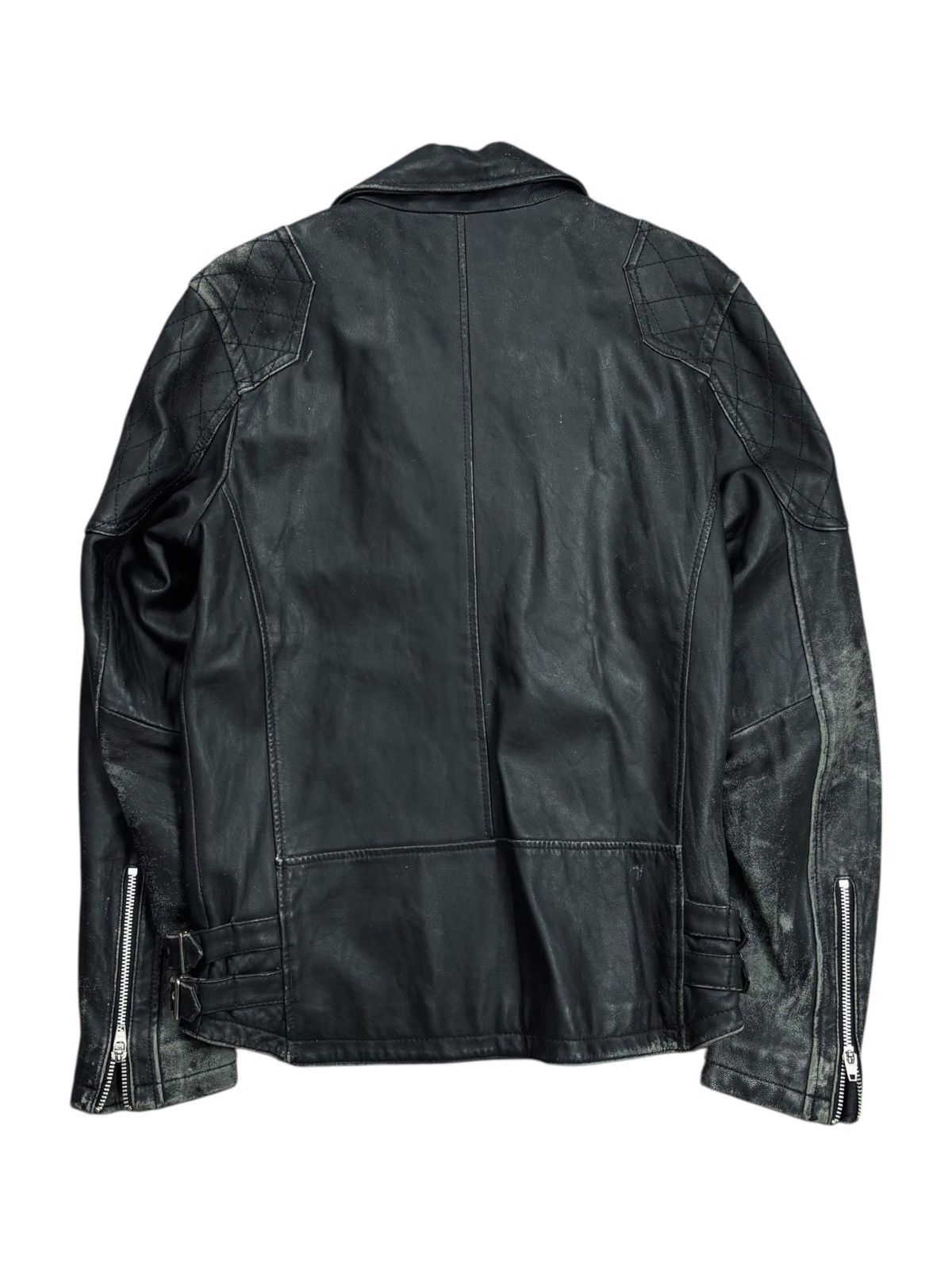 JACKROSE 2000s Jackrose - Sunfaded Rider Leather Jacket Size US M / EU 48-50 / 2 - 3 Thumbnail