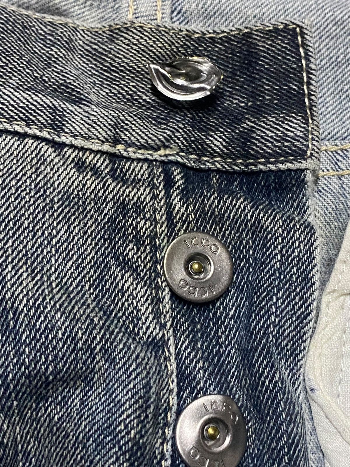 Japanese Brand Vtg Japanese Brand Icco Faded Wash Distressed Loose Jeans Size US 32 / EU 48 - 7 Thumbnail