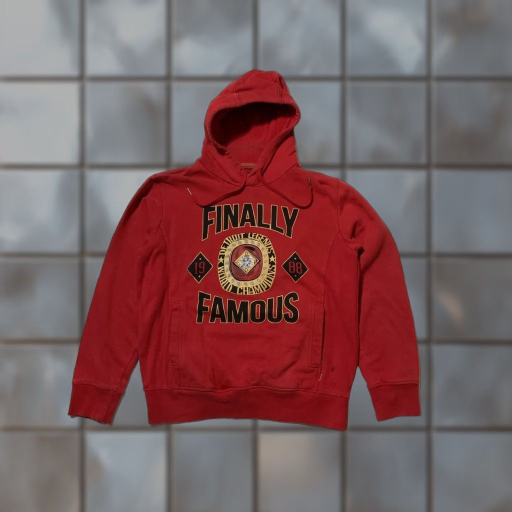 Ecko Unltd. VINTAGE Finally Famous Oro Gold Big Sean Ecko Unltd Detroit Legends Ring Pullover Hoodie Shirt Mens Small Red Size US S / EU 44-46 / 1 - 1 Thumbnail