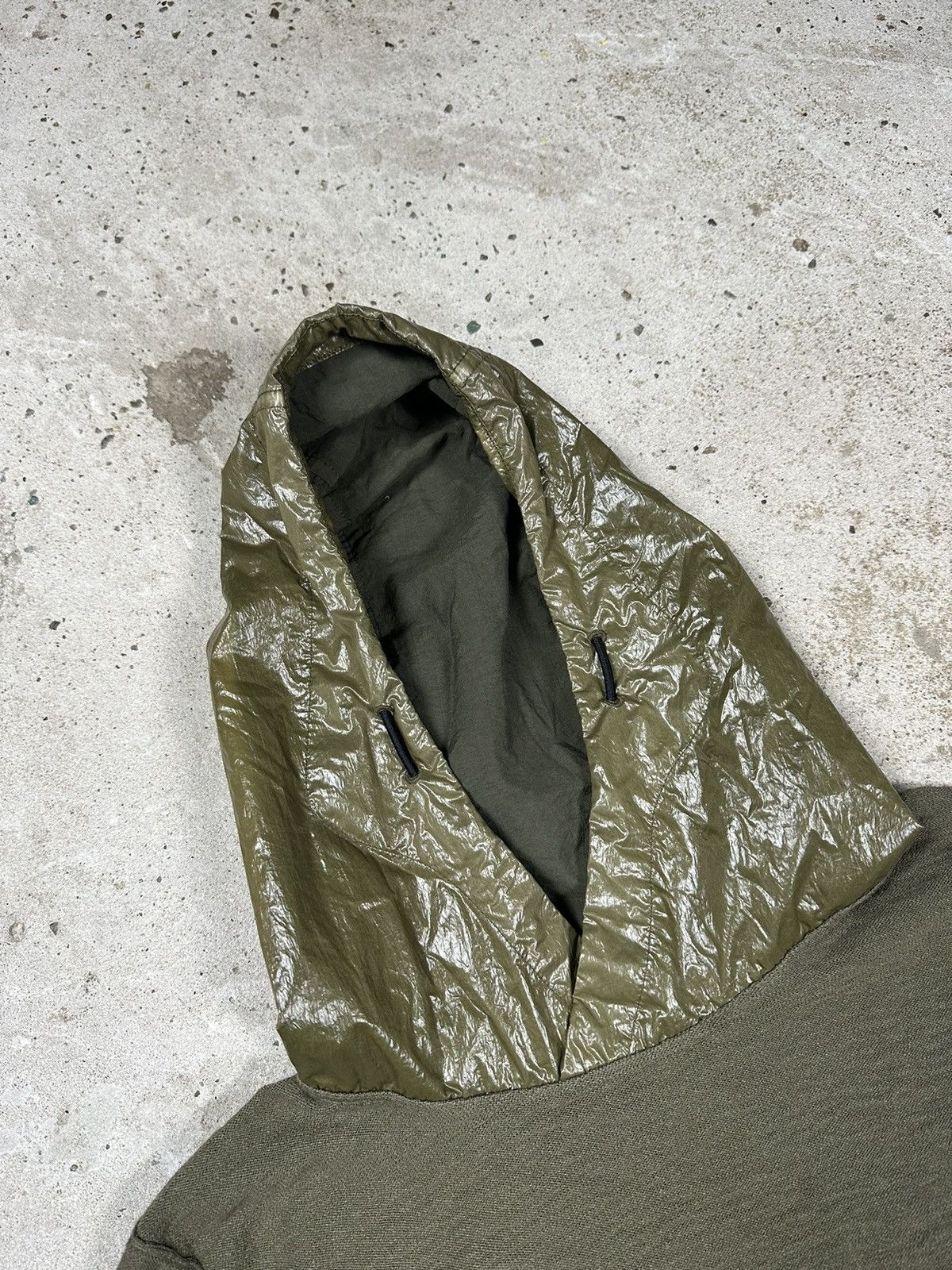 Massimo Osti × Stone Island Stone Island Nylon Hooded Knit Sweater Khaki Size US S / EU 44-46 / 1 - 5 Thumbnail