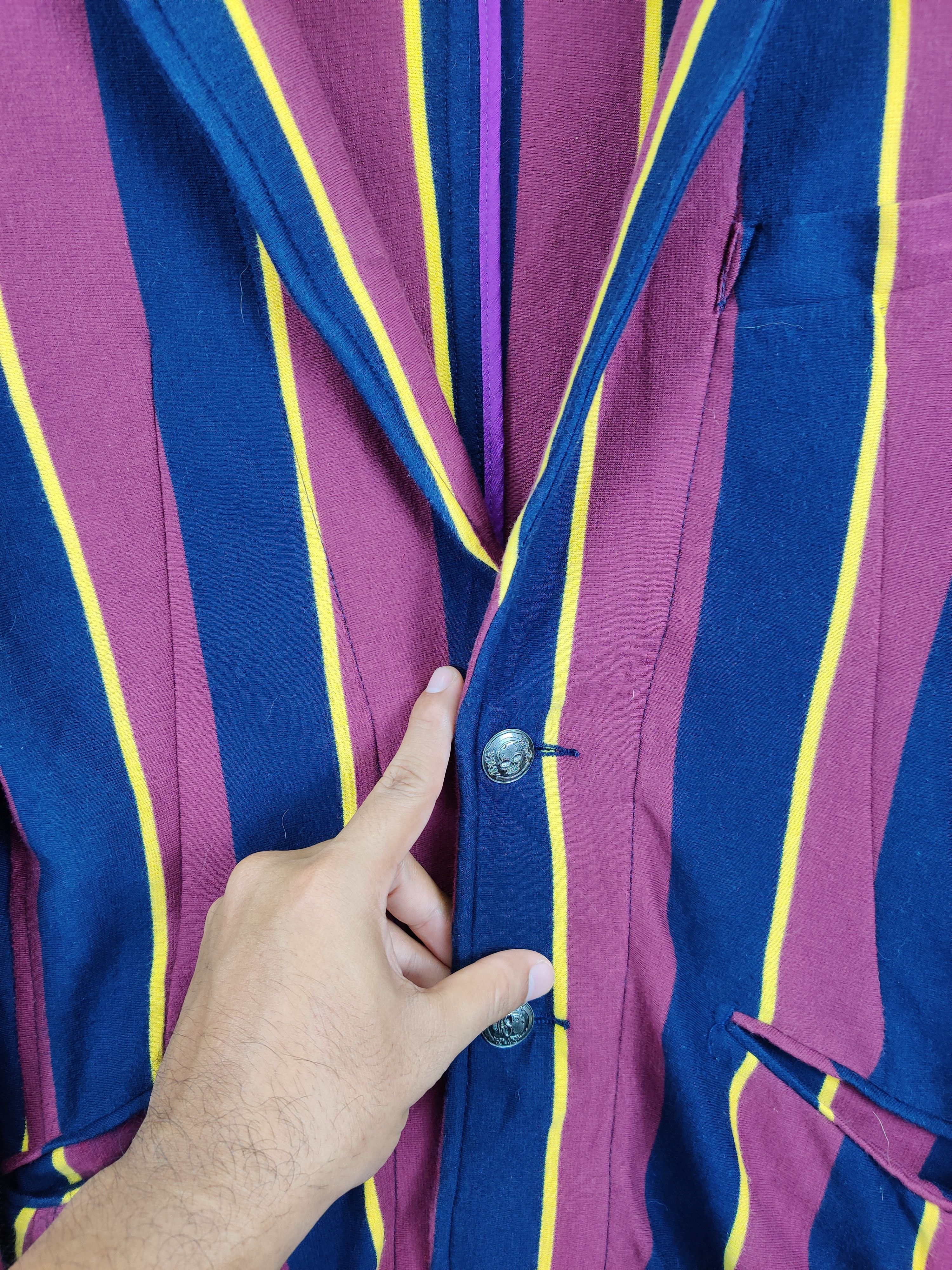 PPFM Vintage 90s PPFM Stripe Bondage Long Coat Size US M / EU 48-50 / 2 - 2 Thumbnail