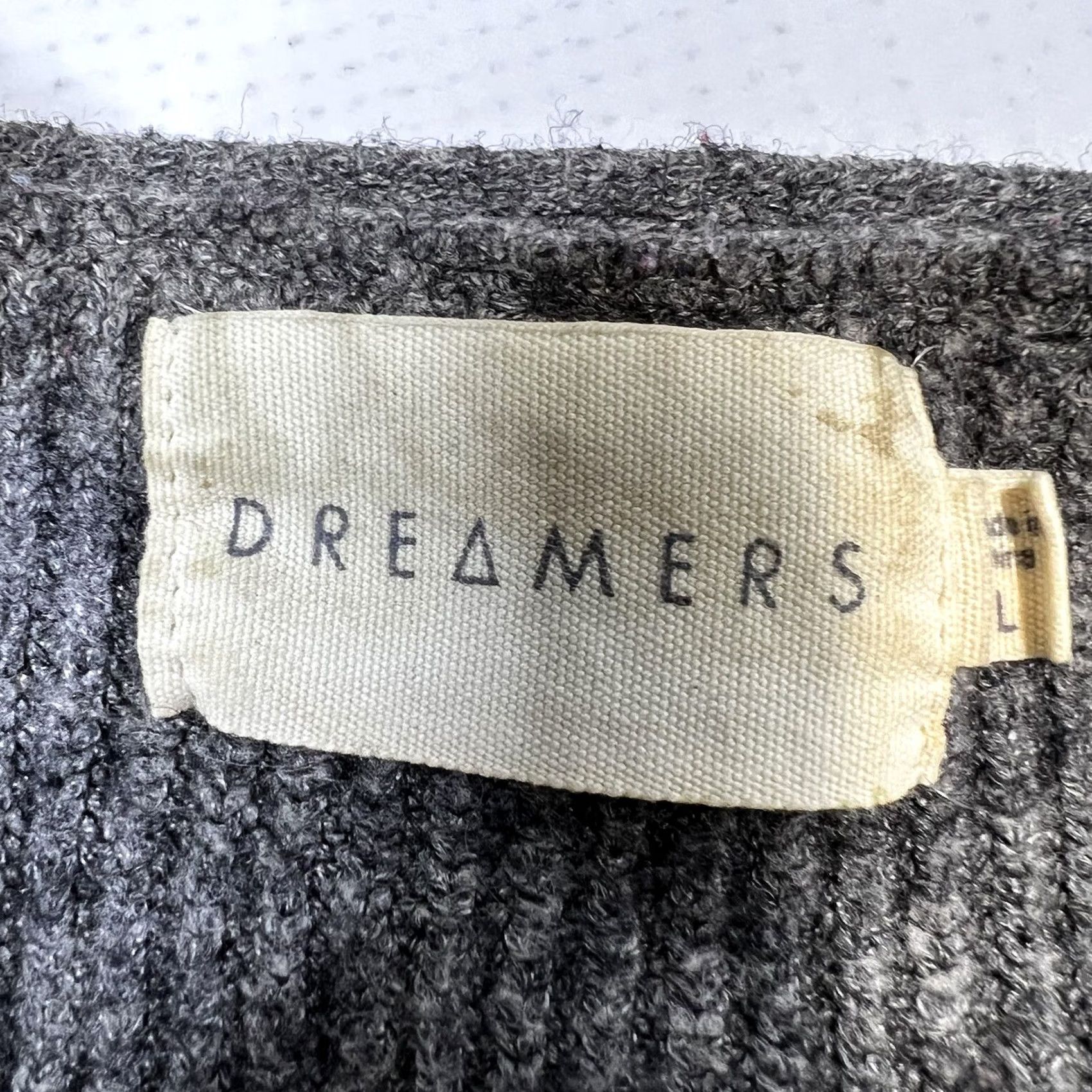 Vintage DREAMERS Debut Cardigan Womens Large Gray Open Front Balloon Sleeve Sweater Size L / US 10 / IT 46 - 7 Thumbnail