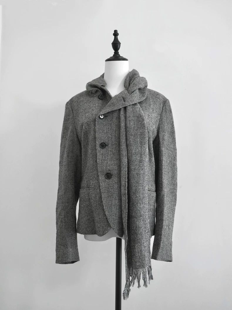 Yohji Yamamoto Yohji Yamamoto Green fruit collar slanting front houndstoot Size US M / EU 48-50 / 2 - 1 Thumbnail