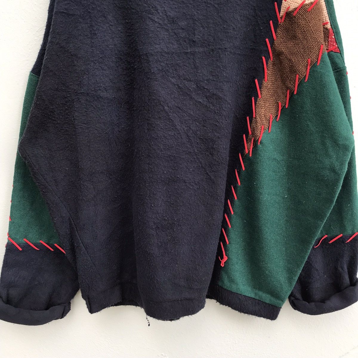 Handmade Handmade Patchwork Artsy Grunge Sweater Size XL / US 12-14 / IT 48-50 - 3 Thumbnail