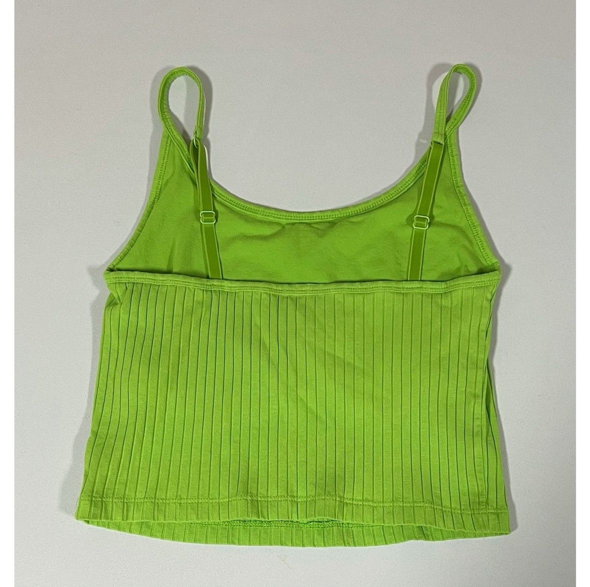 Old Navy Lime Green Shelf-Bra Cami Camisole Tank Crop Top Size S 💚 Size S / US 4 / IT 40 - 4 Thumbnail