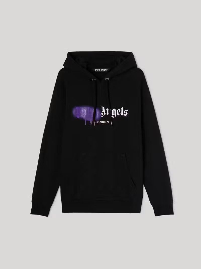 London Sprayed Hoodie in Black