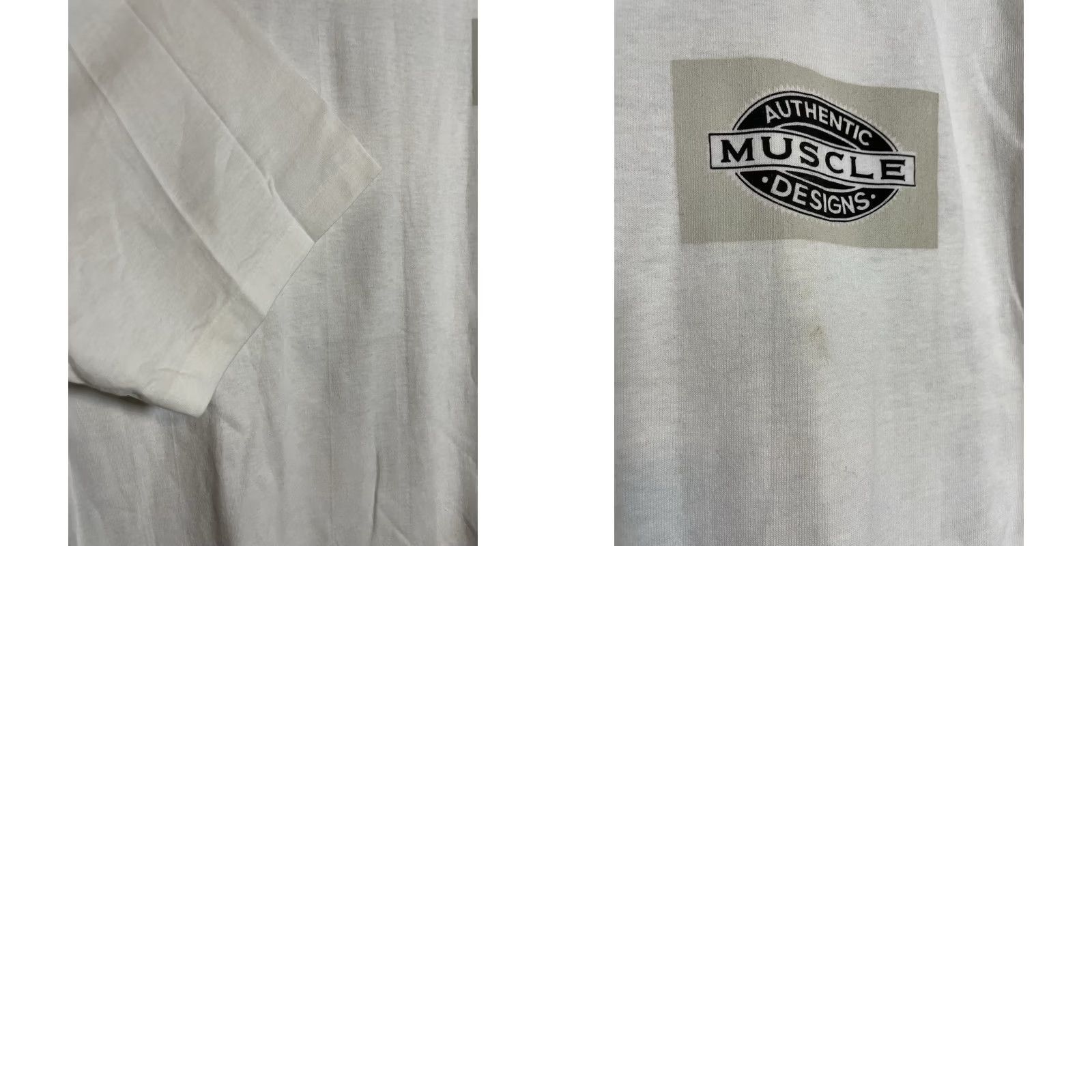 Vintage VINTAGE Oneita T-Shirt Wolf Crew Neck Short Sleeve XL White 90s Gym Bodybuilding All Seasons Regular Mens Size US XL / EU 56 / 4 - 8 Thumbnail