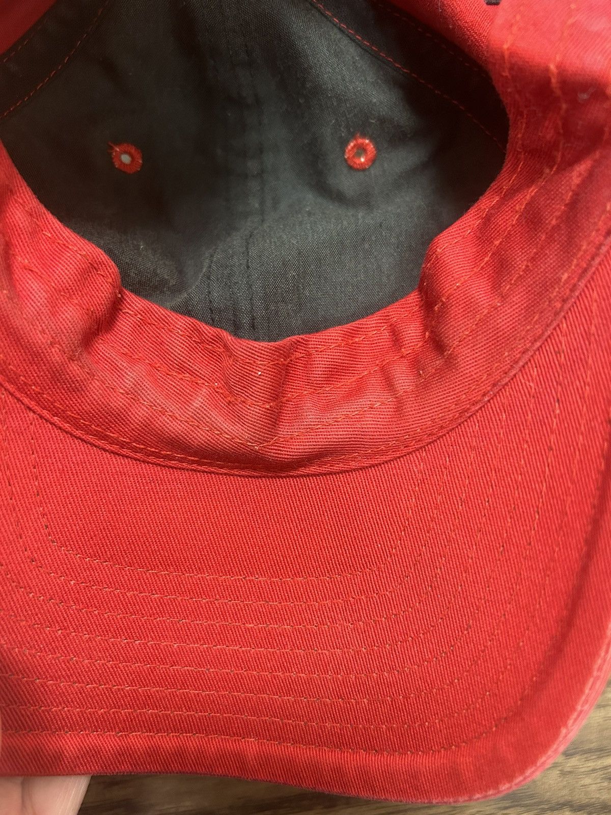 Nike × Vintage Nike y2k red adjustable dad hat cap Size ONE SIZE - 6 Thumbnail