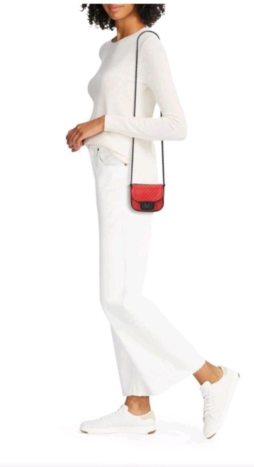 Karl Lagerfeld KARL LAGERFELD PARIS Agyness Two-Tone Mini Bag Red & Black Size ONE SIZE - 3 Thumbnail