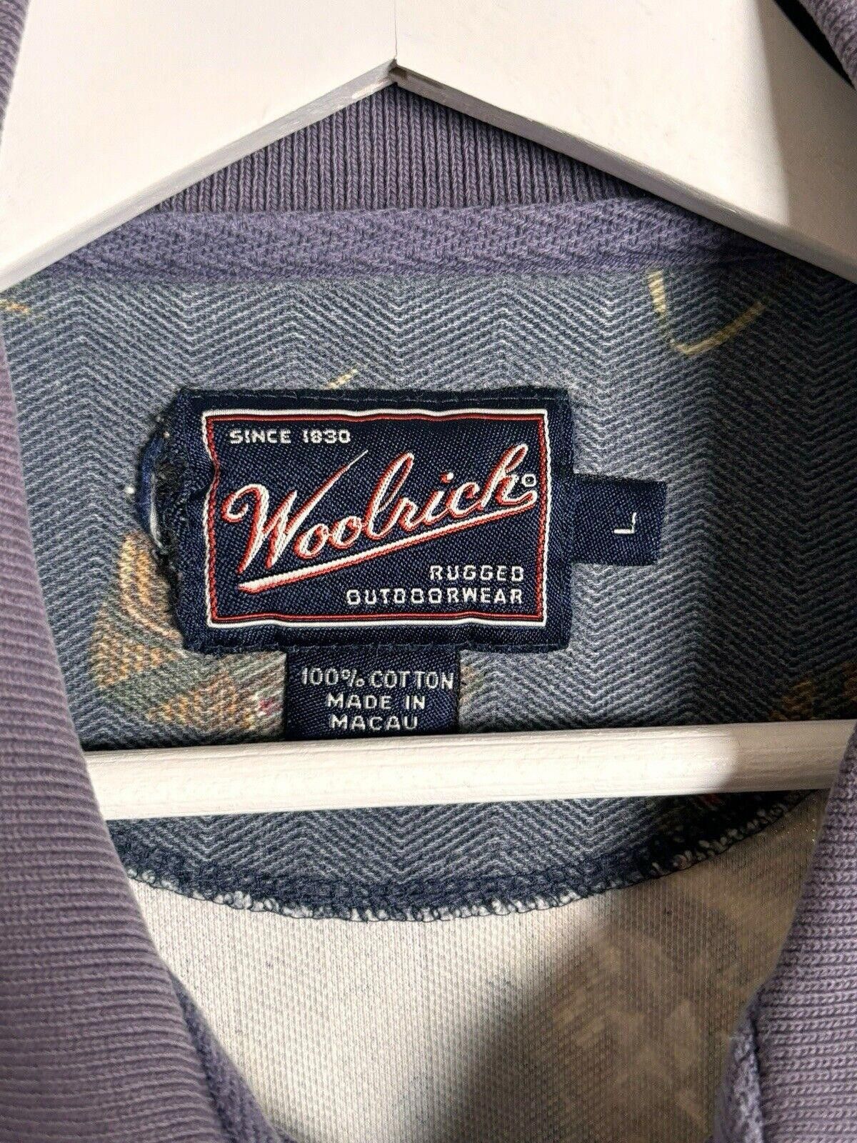 Vintage × Woolrich Woolen Mills Vintage Woolrich Rugged Longsleeve Large Faded Navy Blue Size US L / EU 52-54 / 3 - 7 Thumbnail