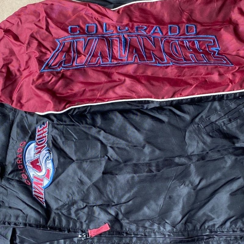 NHL × Starter Colorado Avalanche 90s windbreaker XL blk burgundy NHL vtg Size US XL / EU 56 / 4 - 5 Thumbnail