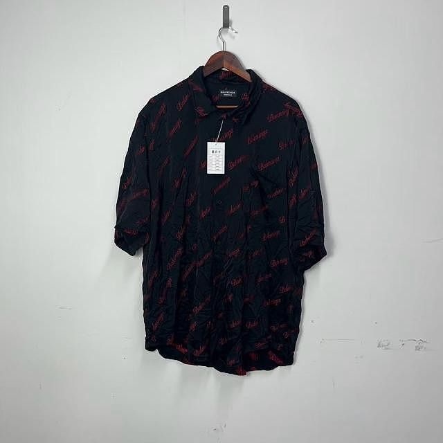 Balenciaga Balenciaga Logo Print Button Up Shirt Size S Size US S / EU 44-46 / 1 - 1 Thumbnail