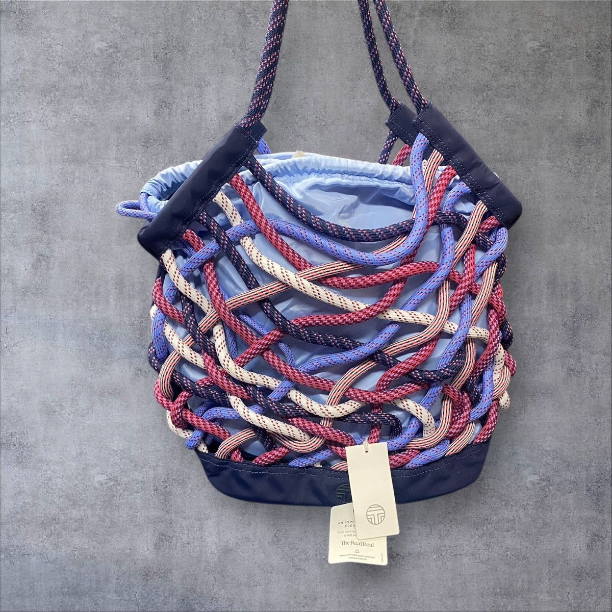 Tory Burch Tory Sport Woven Rope Tote Bag Blue Multicolor – Brand New Size ONE SIZE - 2 Thumbnail