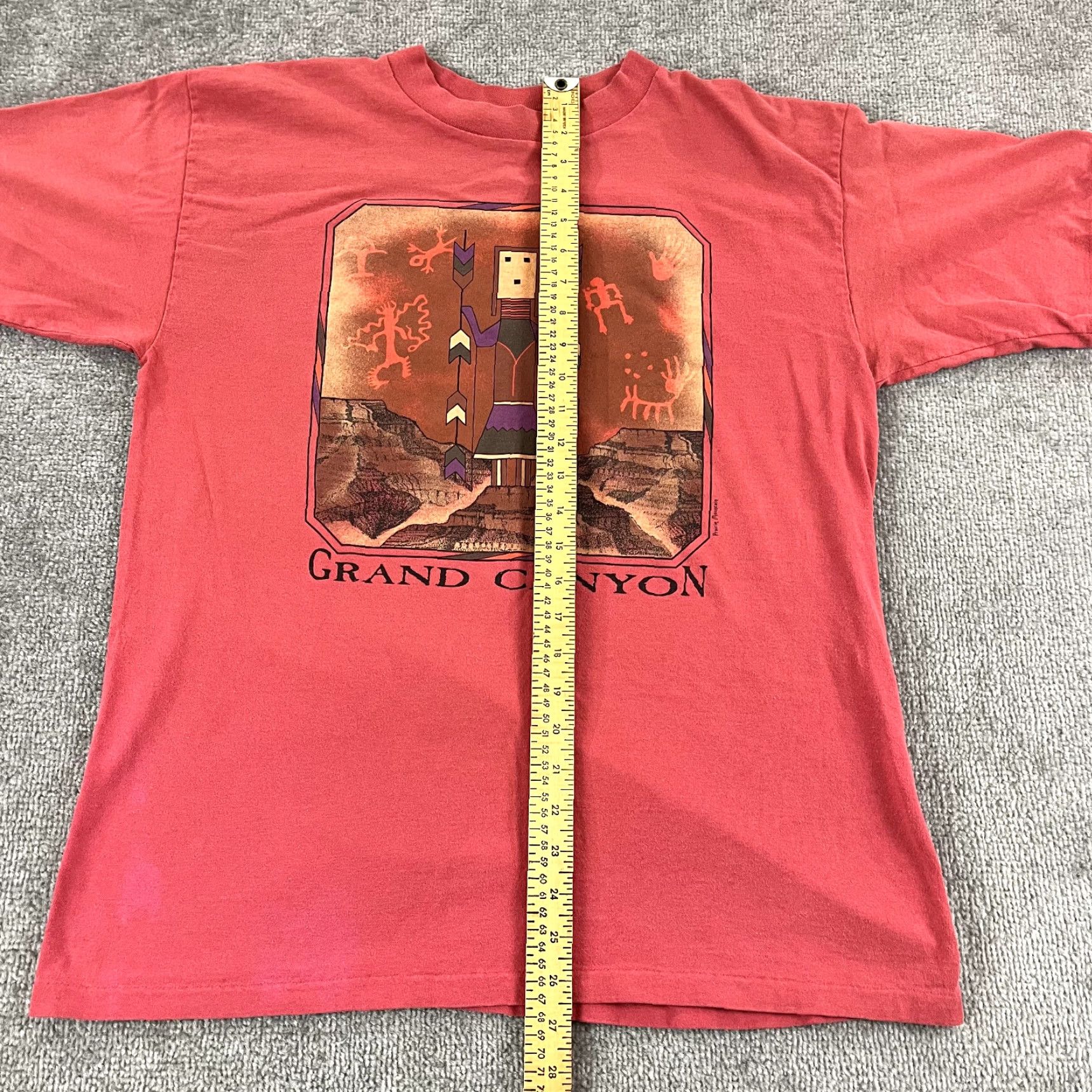 Vintage VINTAGE Prairie Mountain GRAND CANYON Shirt Mens L Red Graphic Tee 90s USA 90s Logo Mens Size US L / EU 52-54 / 3 - 5 Thumbnail