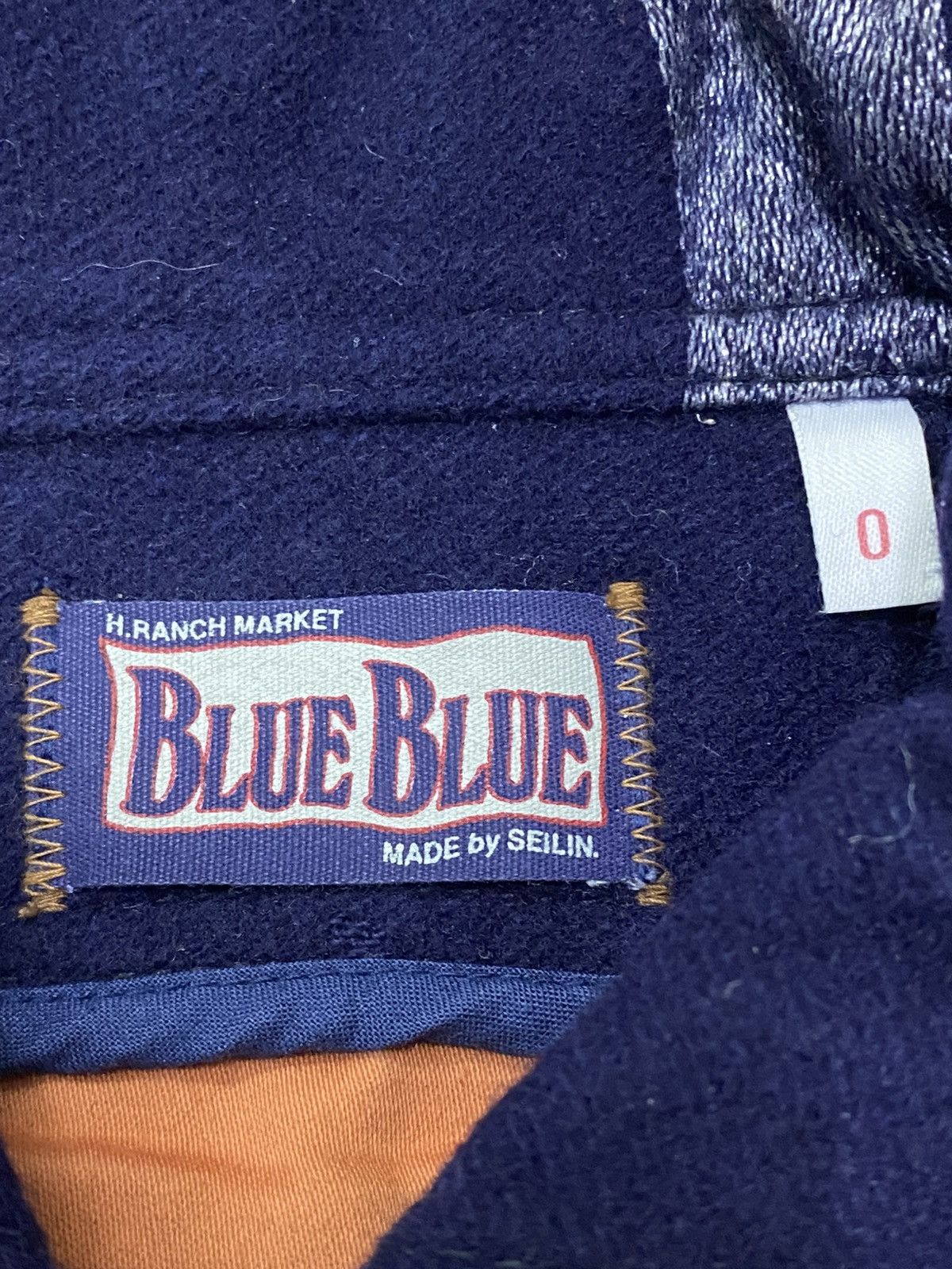 Blue Blue Japan × Indigo × Kapital Blue Blue Raw Seams Salvedge Wool Biker Jacket Size US XS / EU 42 / 0 - 10 Thumbnail